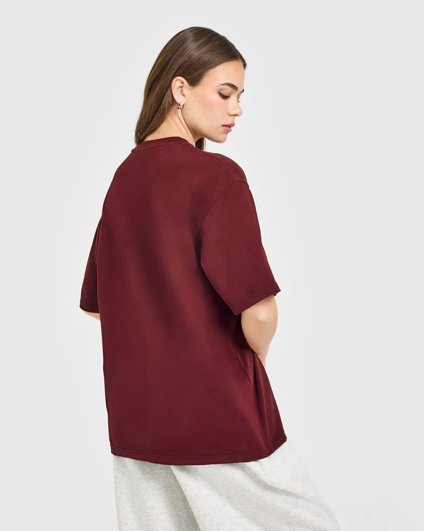 Oversized Oner Girlfriend Washed T-Shirt | Rosewood - Image 2