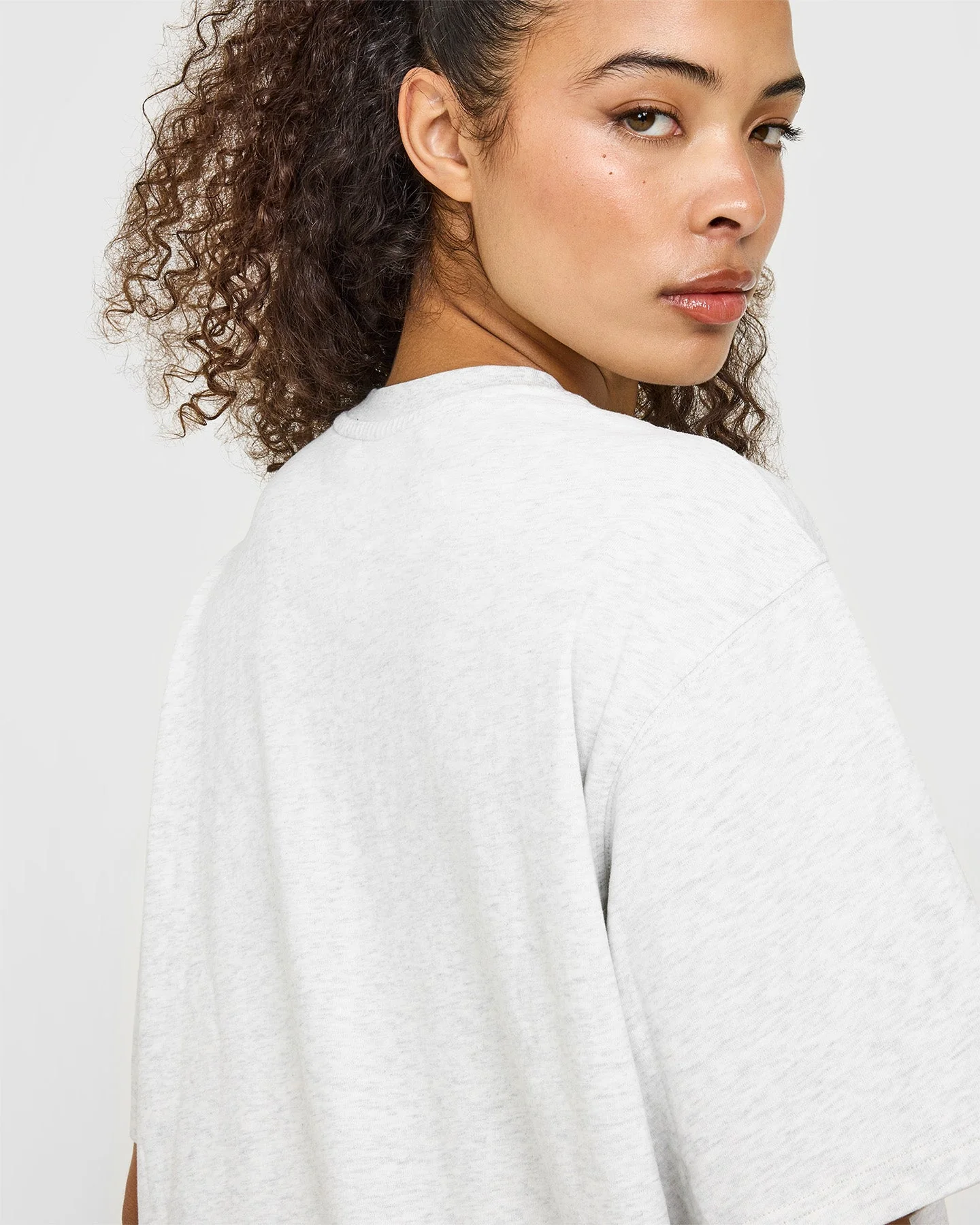 Oversized Oner Washed T-Shirt | Light Grey Marl - Image 6