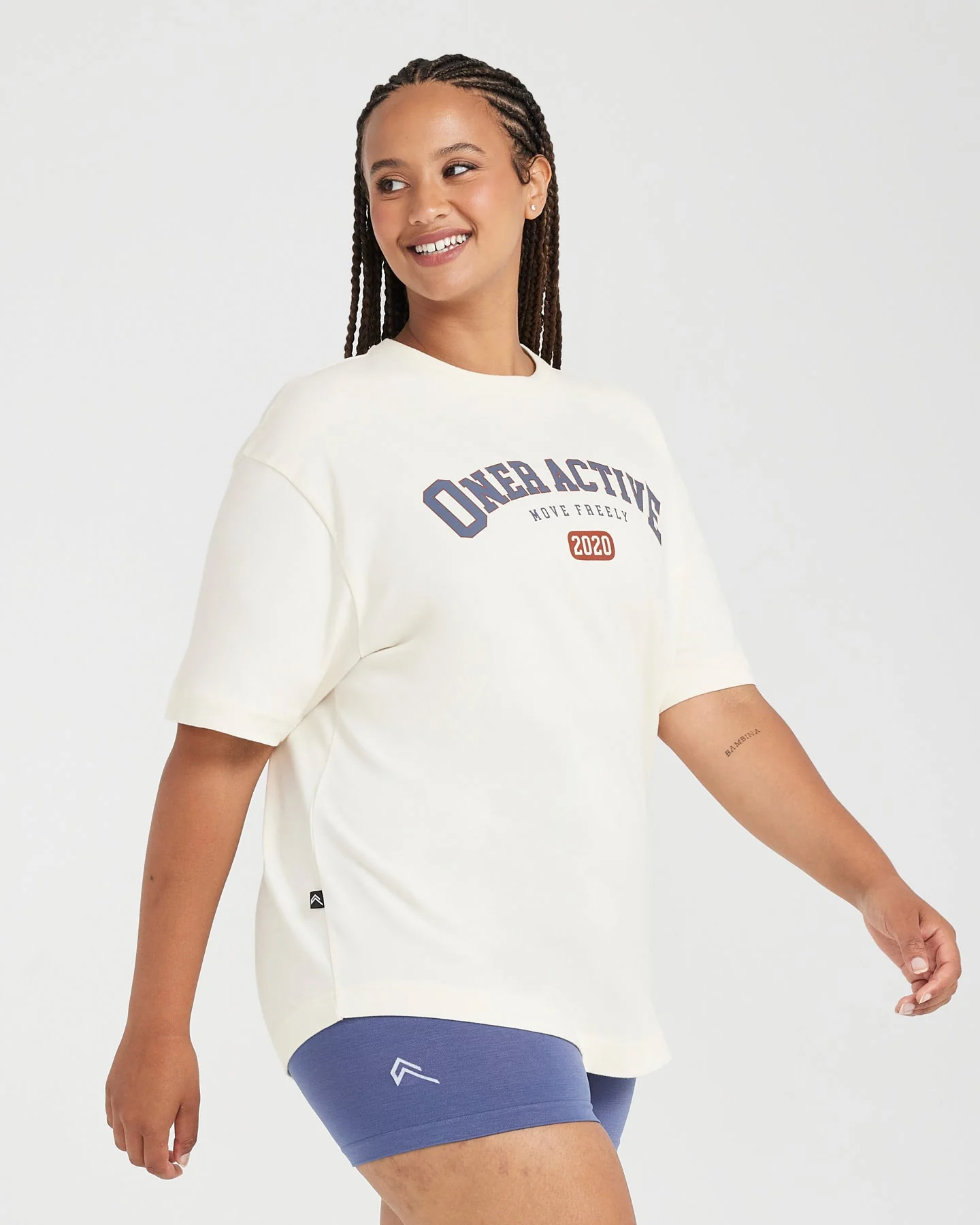 Oversized Short Sleeve Club Tee | Off White - Image 3