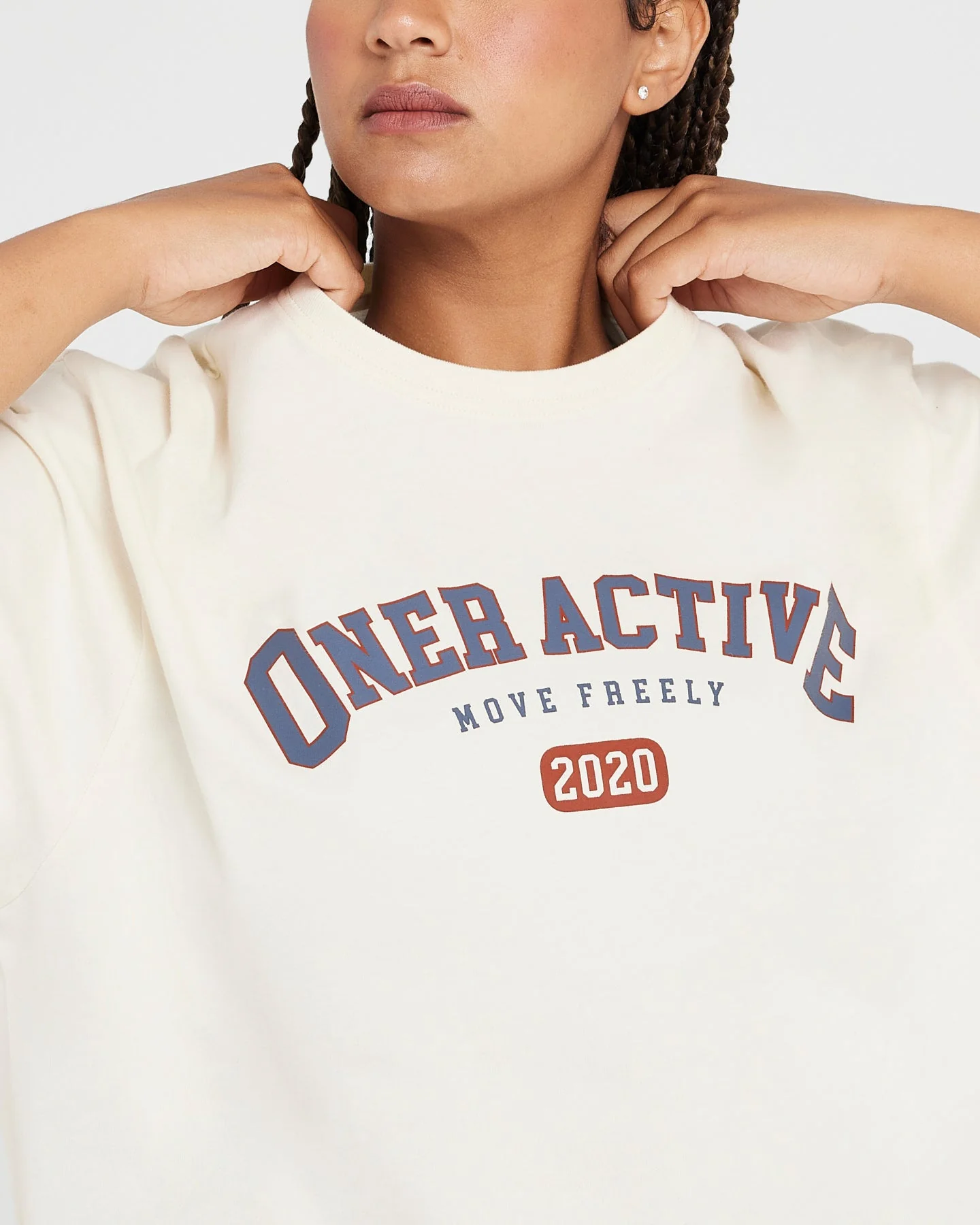 Oversized Short Sleeve Club Tee | Off White - Image 5