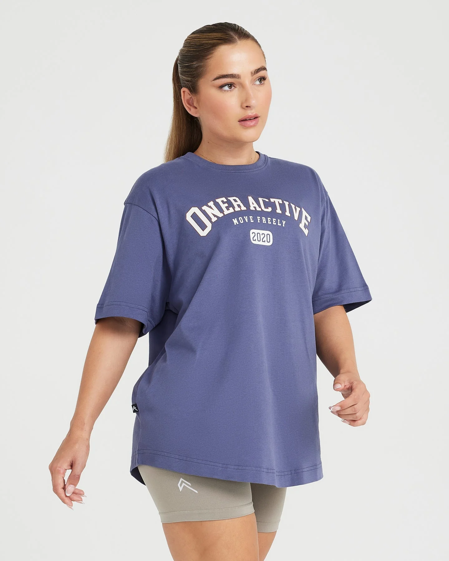 Oversized Short Sleeve Club Tee | Slate Blue - Image 3