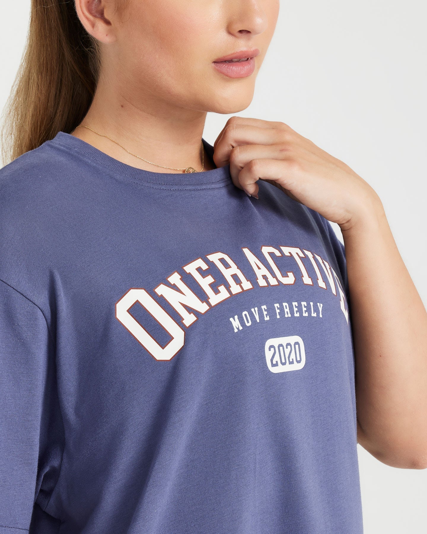 Oversized Short Sleeve Club Tee | Slate Blue - Image 4