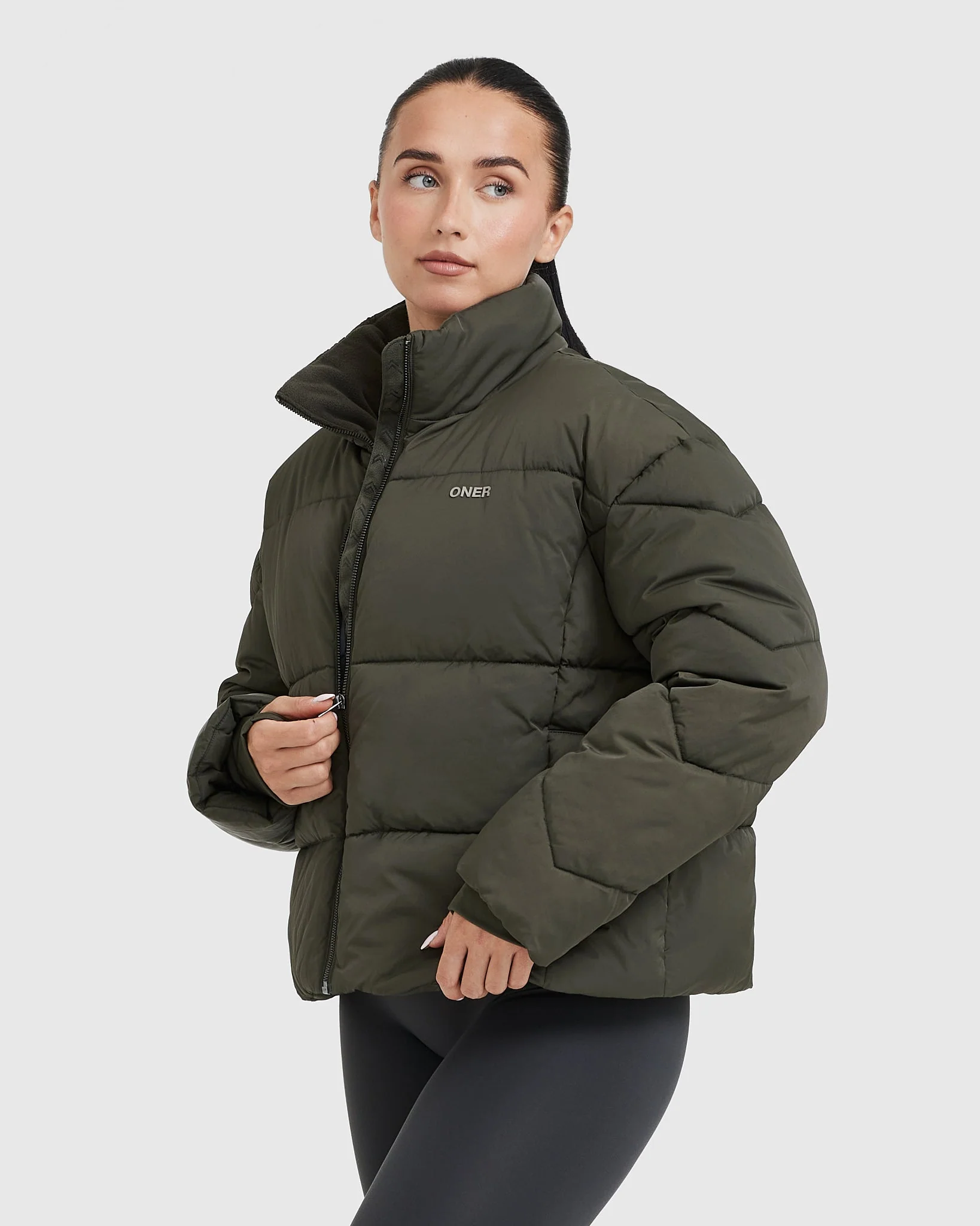 Puffer Jacket | Khaki - Image 3