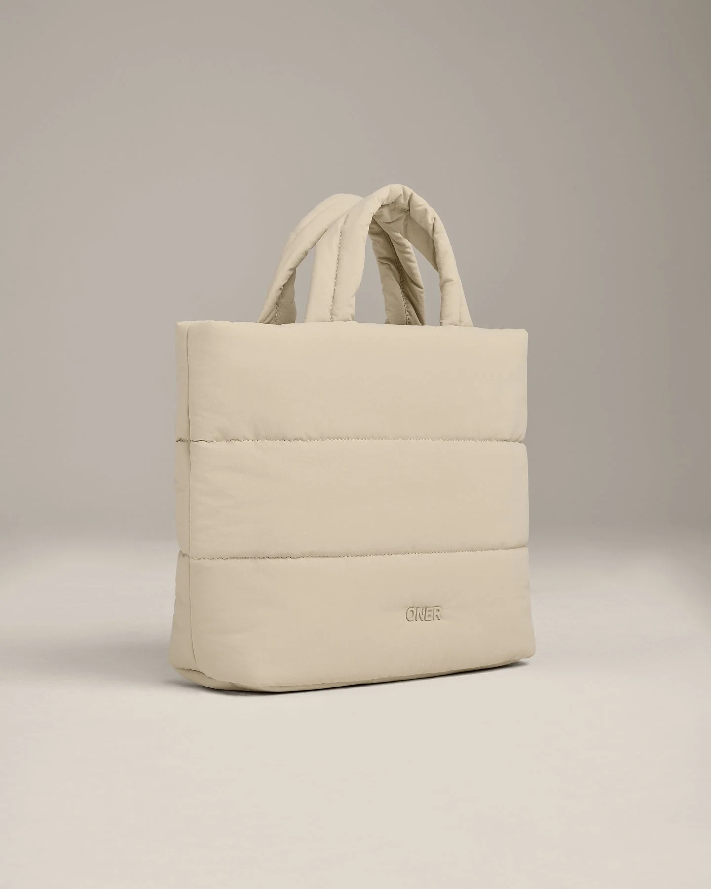 Quilted Midi Tote | Oatmeal - Image 4