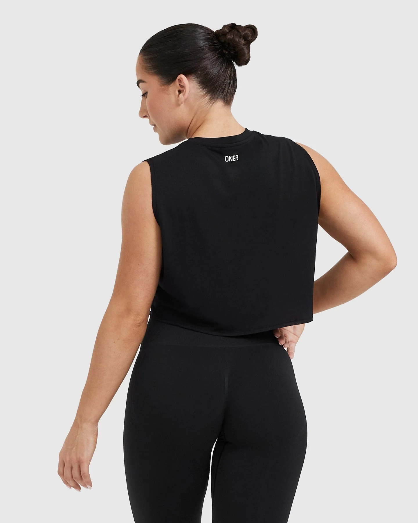 Raising The Bar Graphic Muscle Crop Vest | Black - Image 2