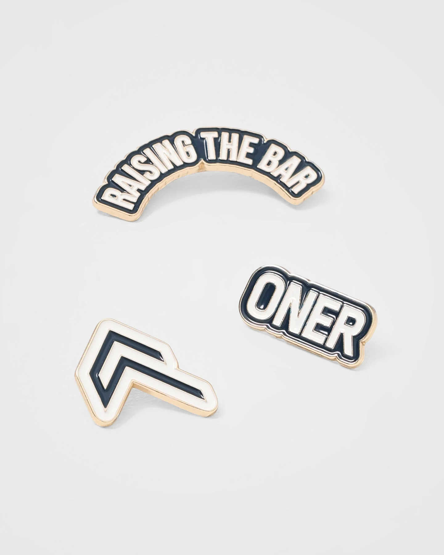 Raising The Bar Graphic Pins 3 Pack | Oil Blue/Off White - Image 3
