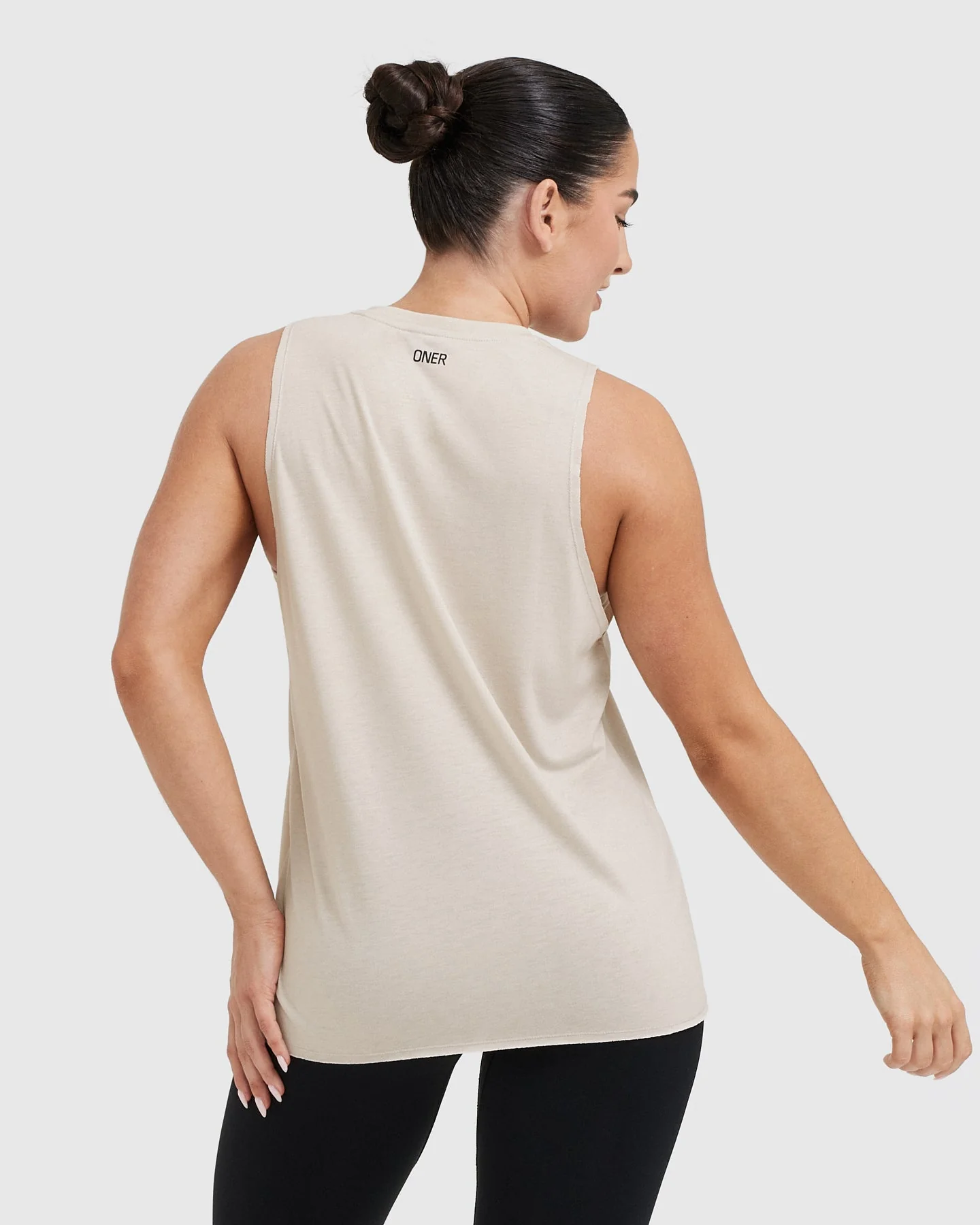 Raising The Bar Graphic Unisex Muscle Vest | Sand - Image 2