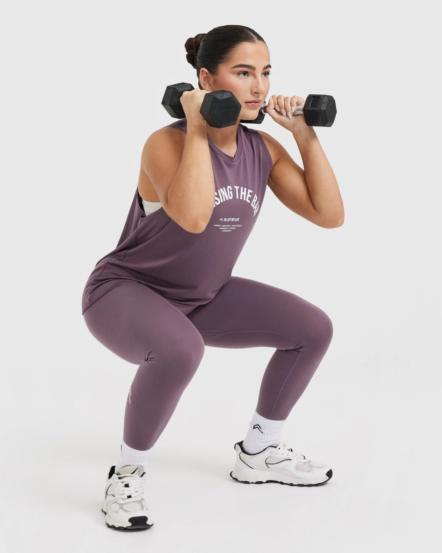 Raising The Bar Graphic Unisex Muscle Vest | Vintage Purple - Image 6