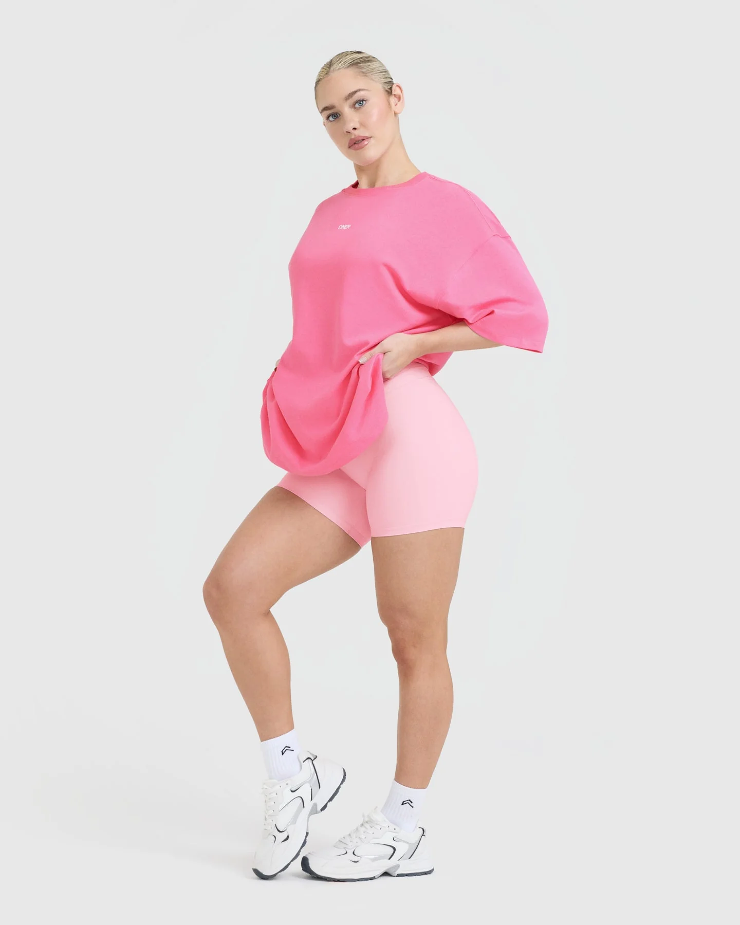 Raising The Bar Graphic Unisex T-Shirt | Peony Pink - Image 3