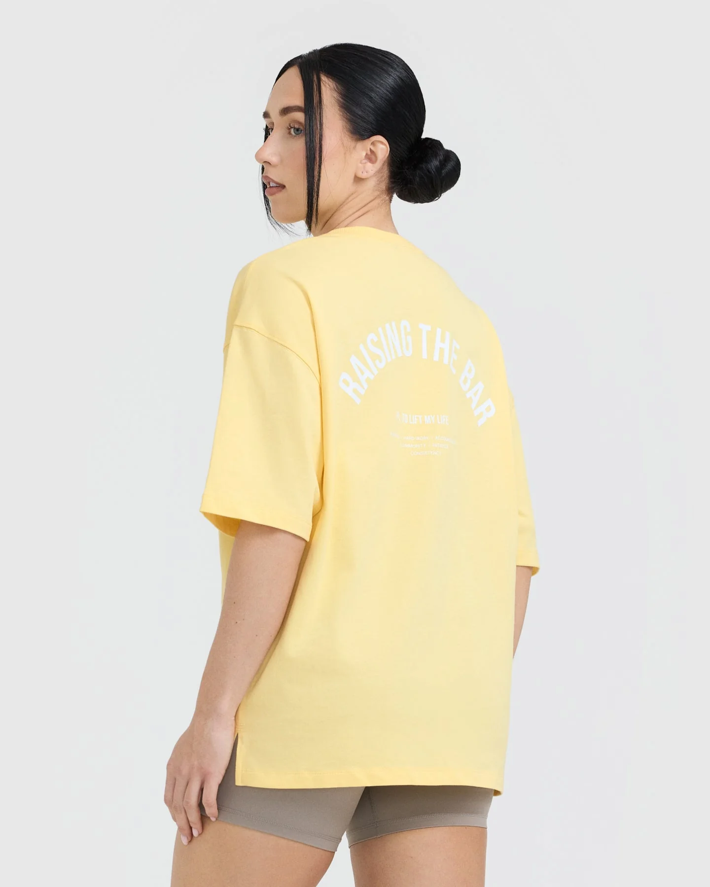 Raising The Bar Graphic Unisex T-Shirt | Sherbert Yellow - Image 2