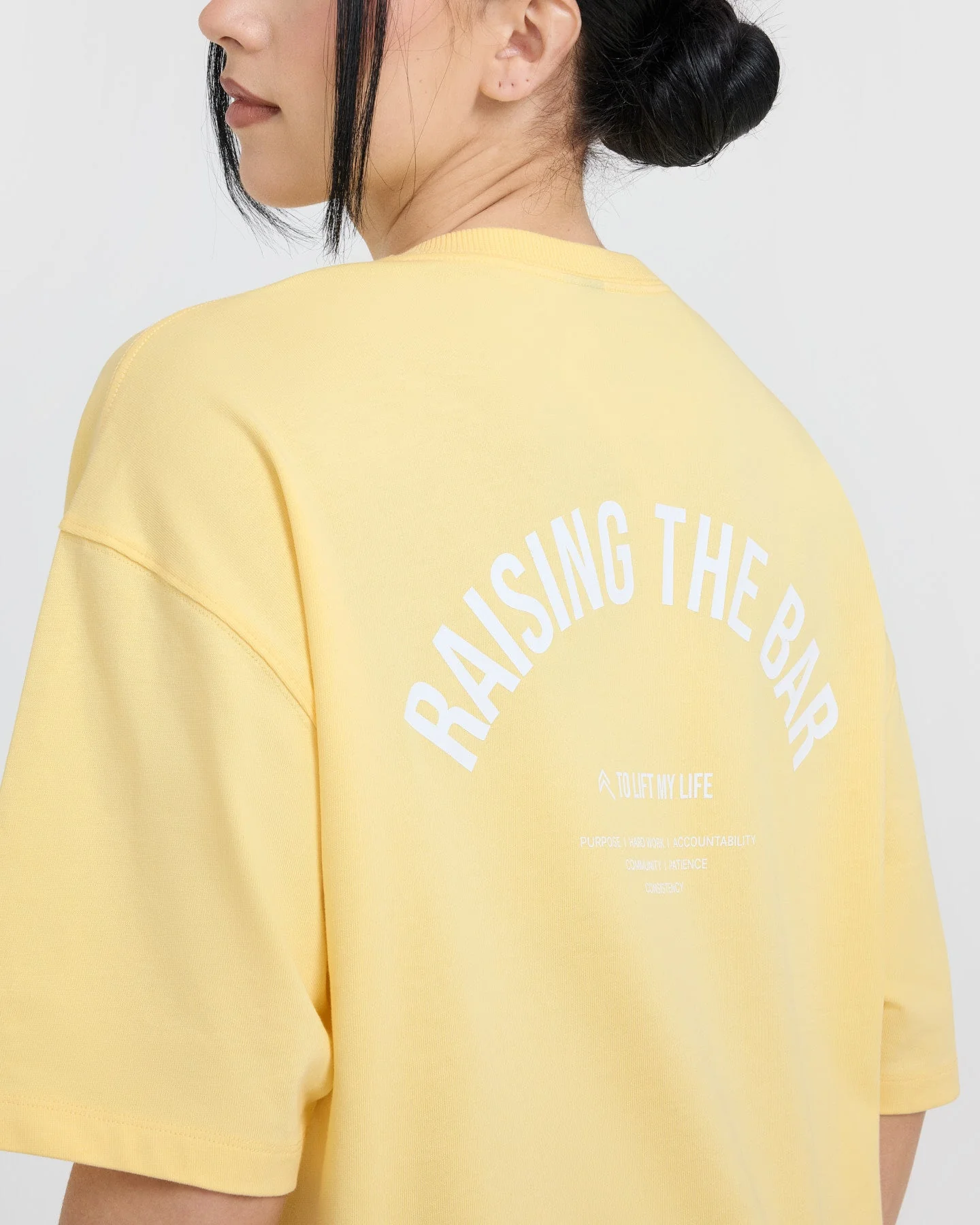 Raising The Bar Graphic Unisex T-Shirt | Sherbert Yellow - Image 5