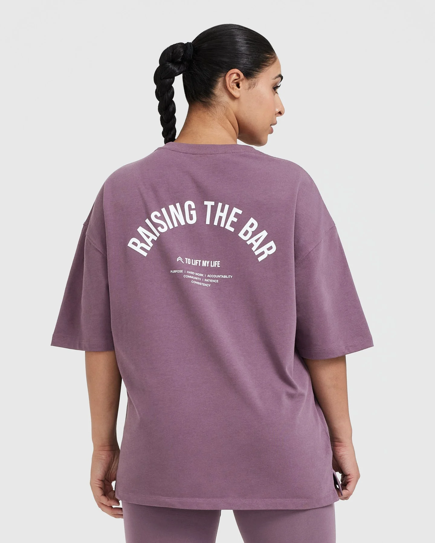 Raising The Bar Graphic Unisex T-Shirt | Vintage Purple - Image 2