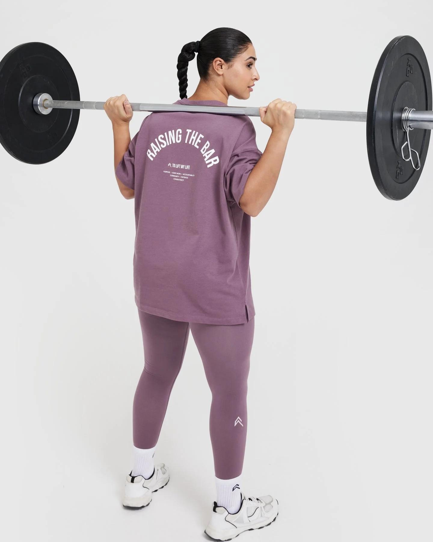 Raising The Bar Graphic Unisex T-Shirt | Vintage Purple - Image 6