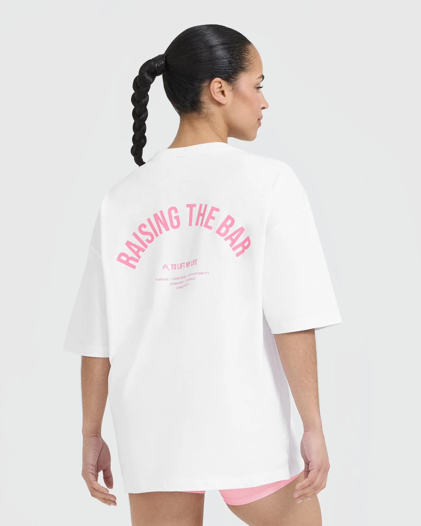 Raising The Bar Graphic Unisex T-Shirt | White - Image 2