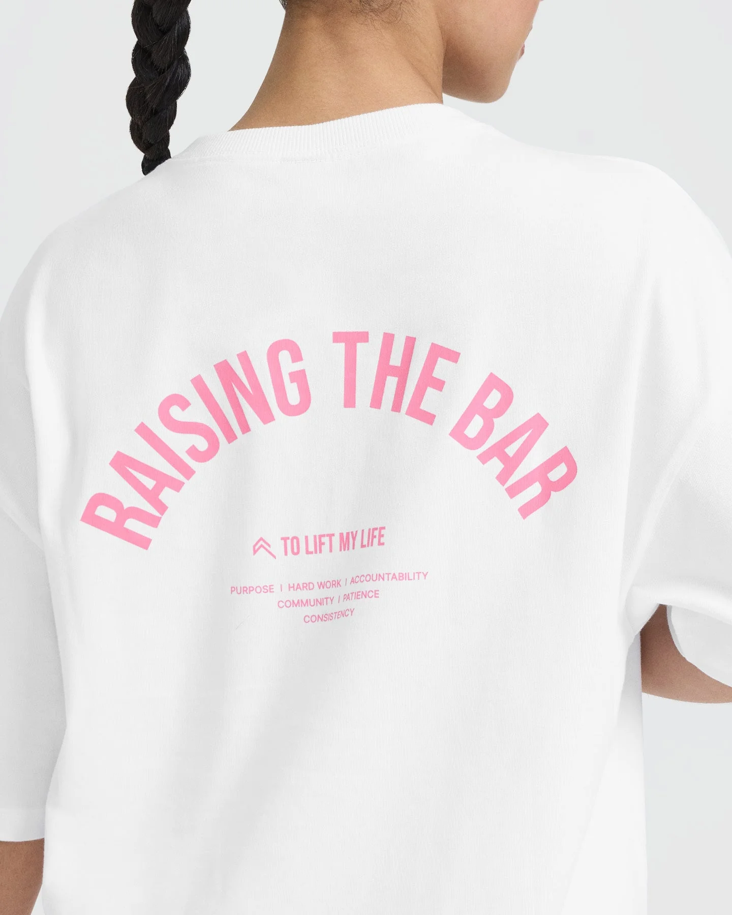 Raising The Bar Graphic Unisex T-Shirt | White - Image 5