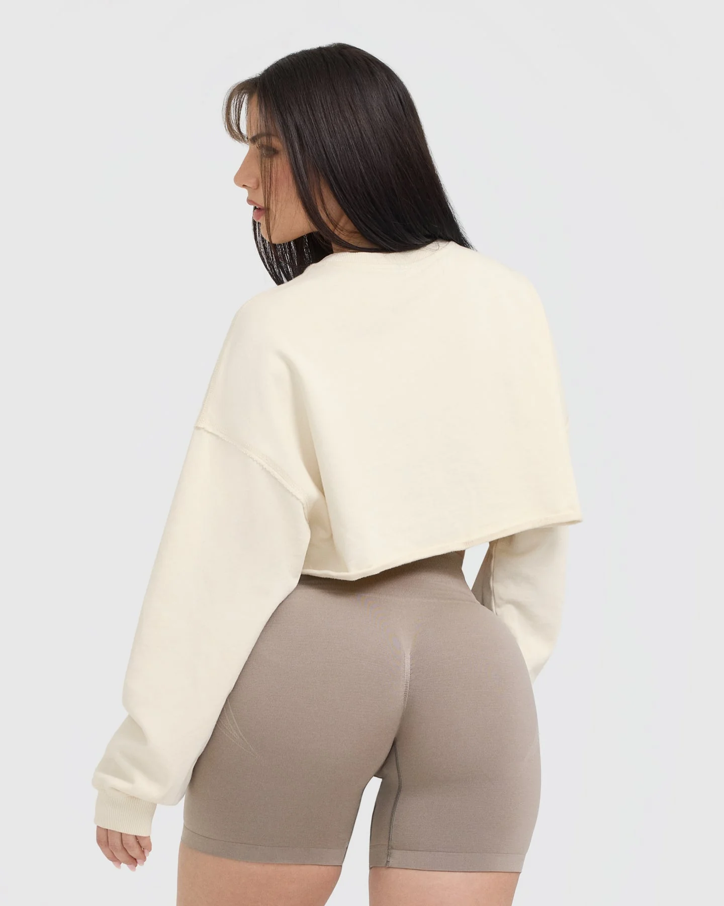 Raw Lounge Crop Sweatshirt | Off White - Image 2