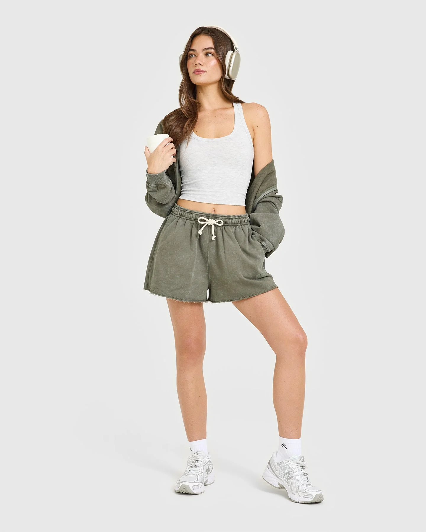 Raw Lounge Oversized Shorts | Washed Alpine Green - Image 3