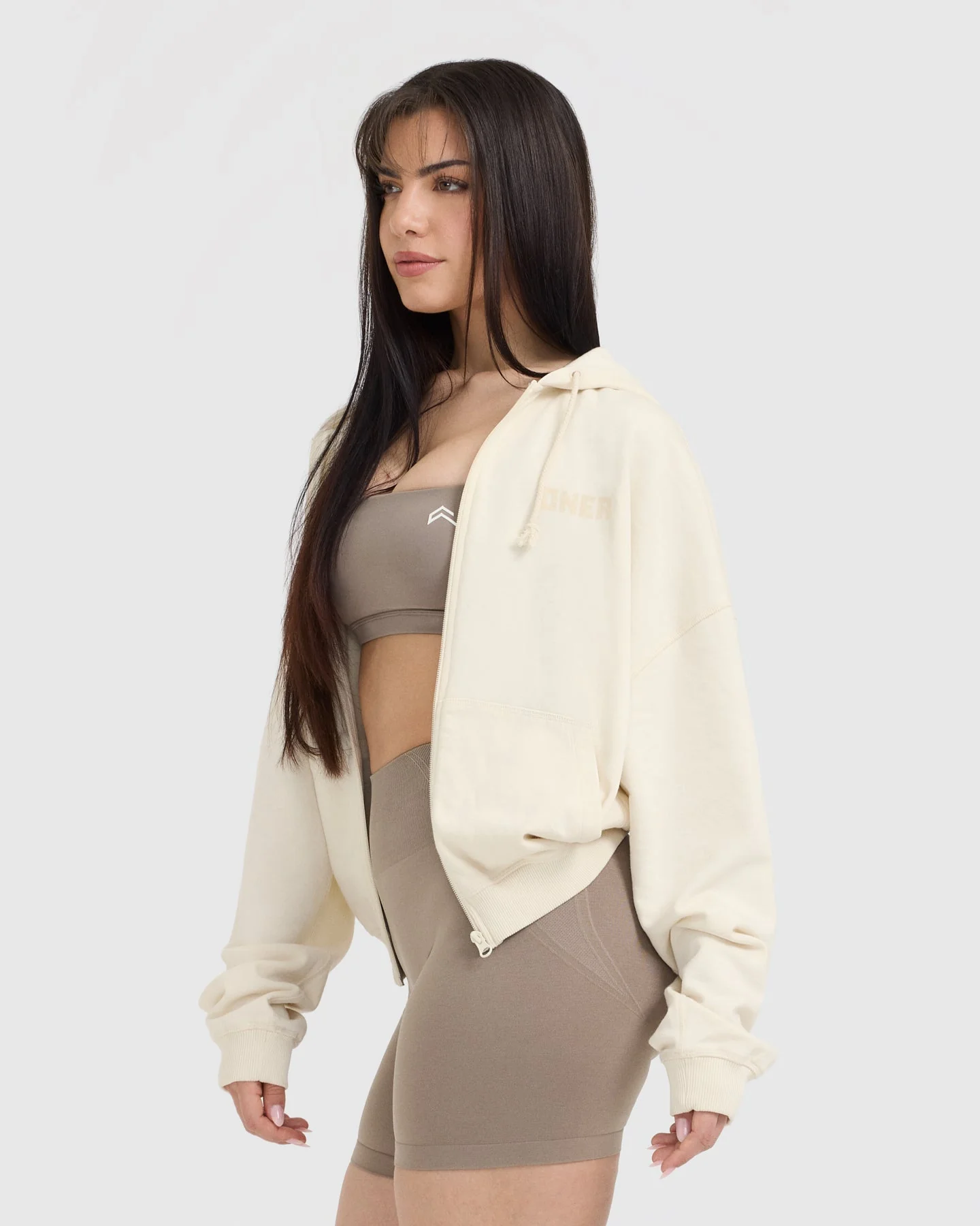 Raw Lounge Oversized Zip Hoodie | Off White - Image 3