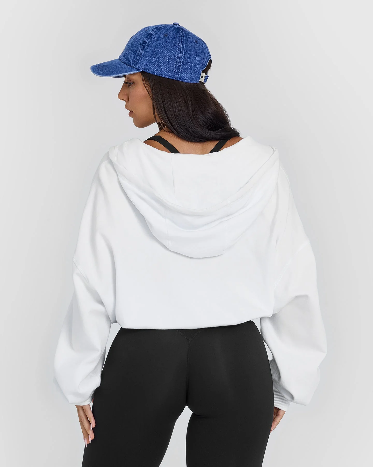 Raw Lounge Oversized Zip Through Hoodie with Graphic | White - Image 2
