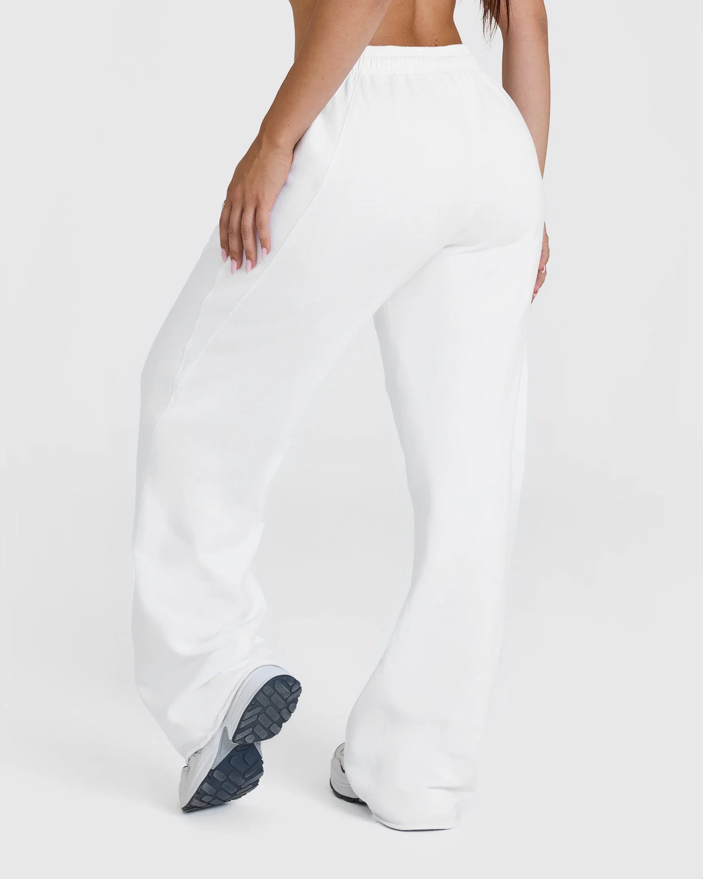 Raw Lounge Wide Leg Joggers with Graphic | White - Image 2