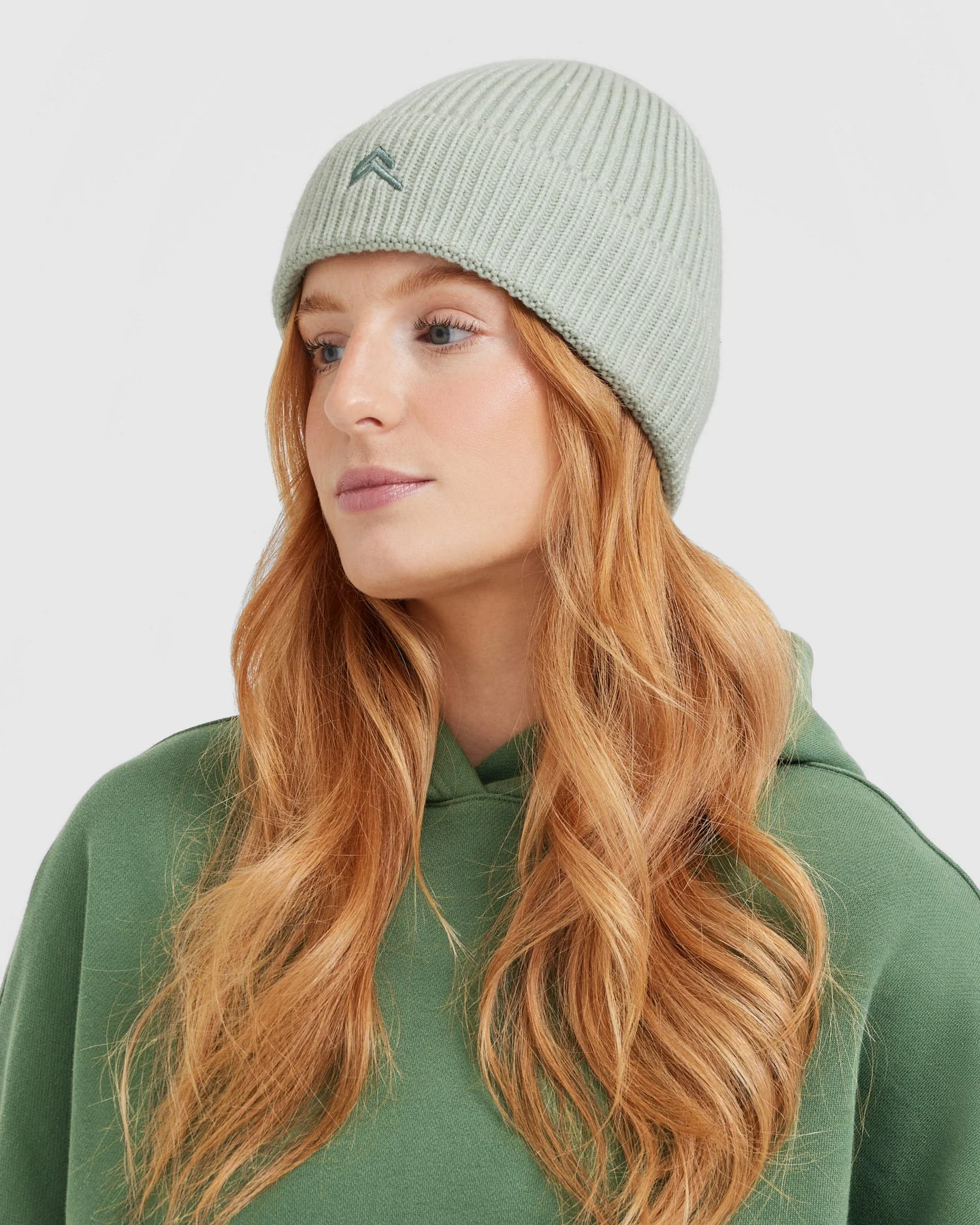Ribbed Beanie | Tea Green - Image 2