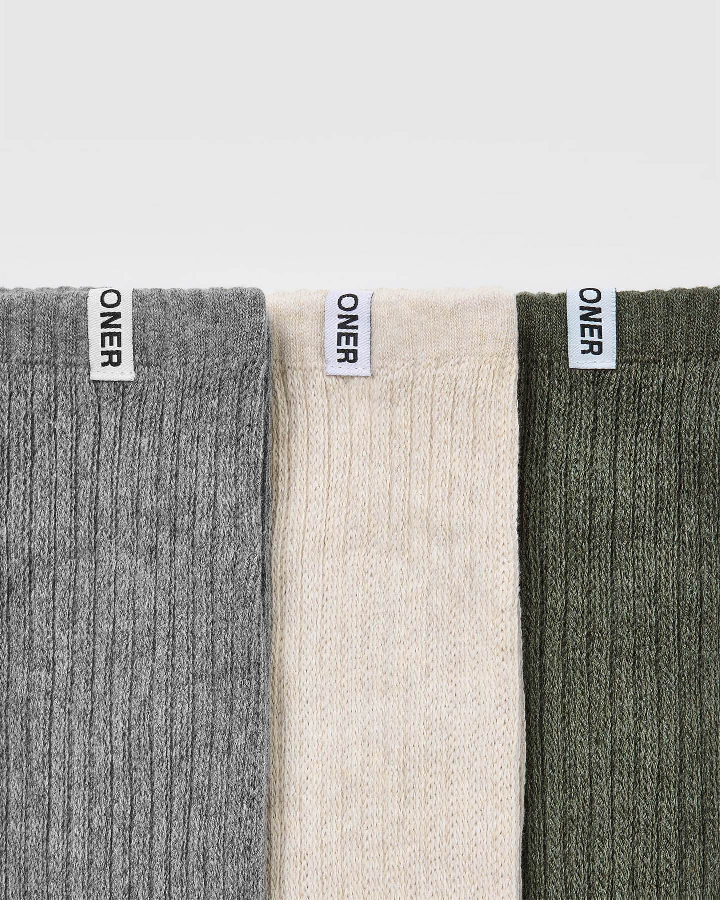 Slouchy Socks 3 Pack | Alpine Green/Sand/Grey - Image 3
