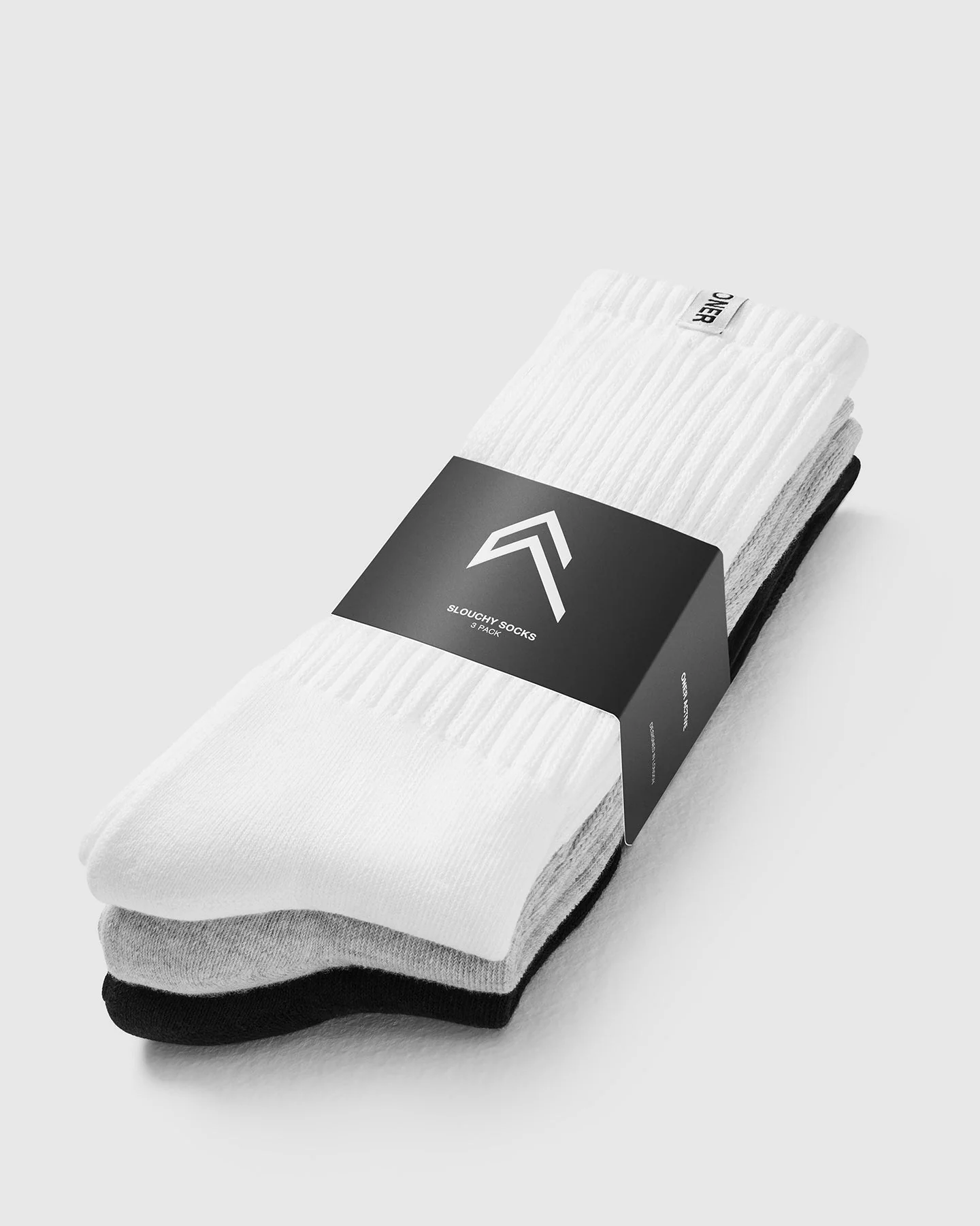 Slouchy Socks 3 Pack | Black/White/Grey Marl - Image 6