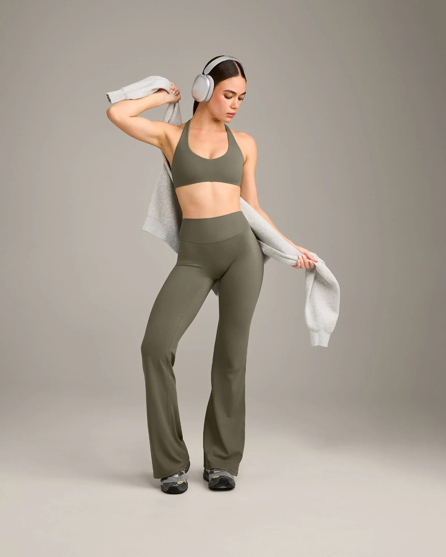 SoftMotion™ Bralette with Grey Logo | Alpine Green - Image 3