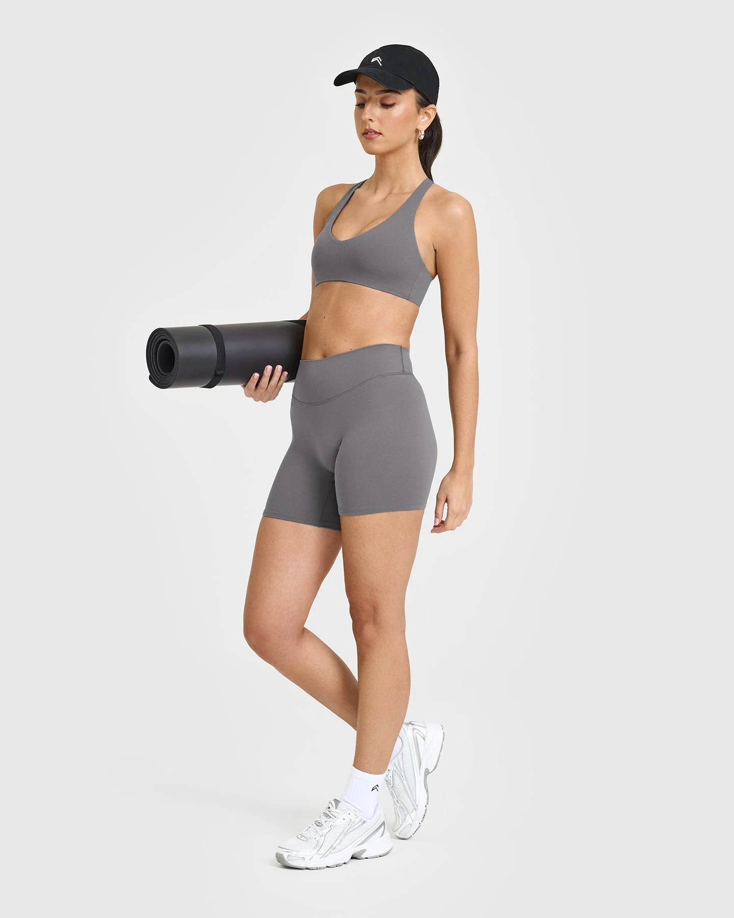 SoftMotion™ Bralette with White Logo | Ash Grey - Image 3