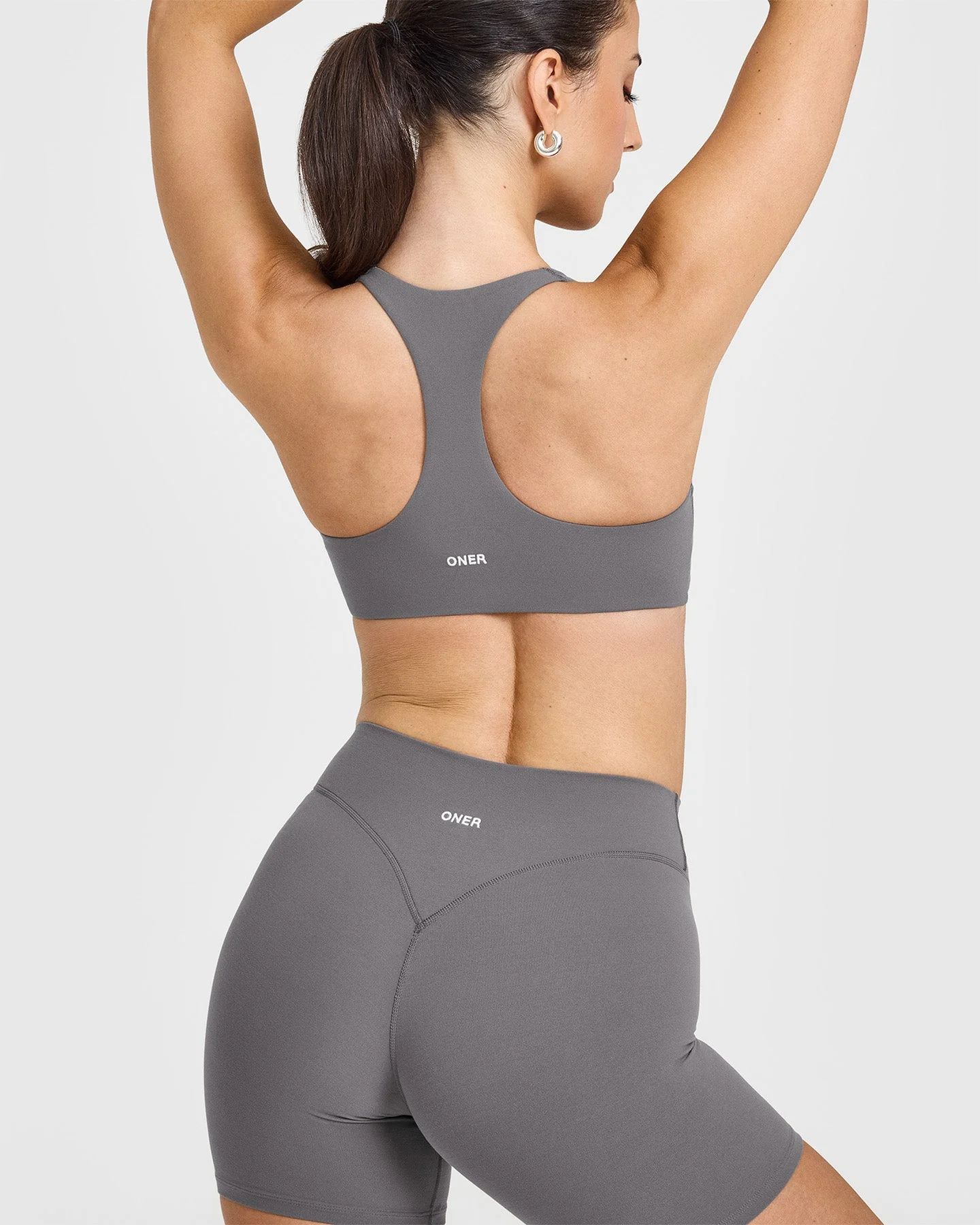 SoftMotion™ Bralette with White Logo | Ash Grey - Image 5