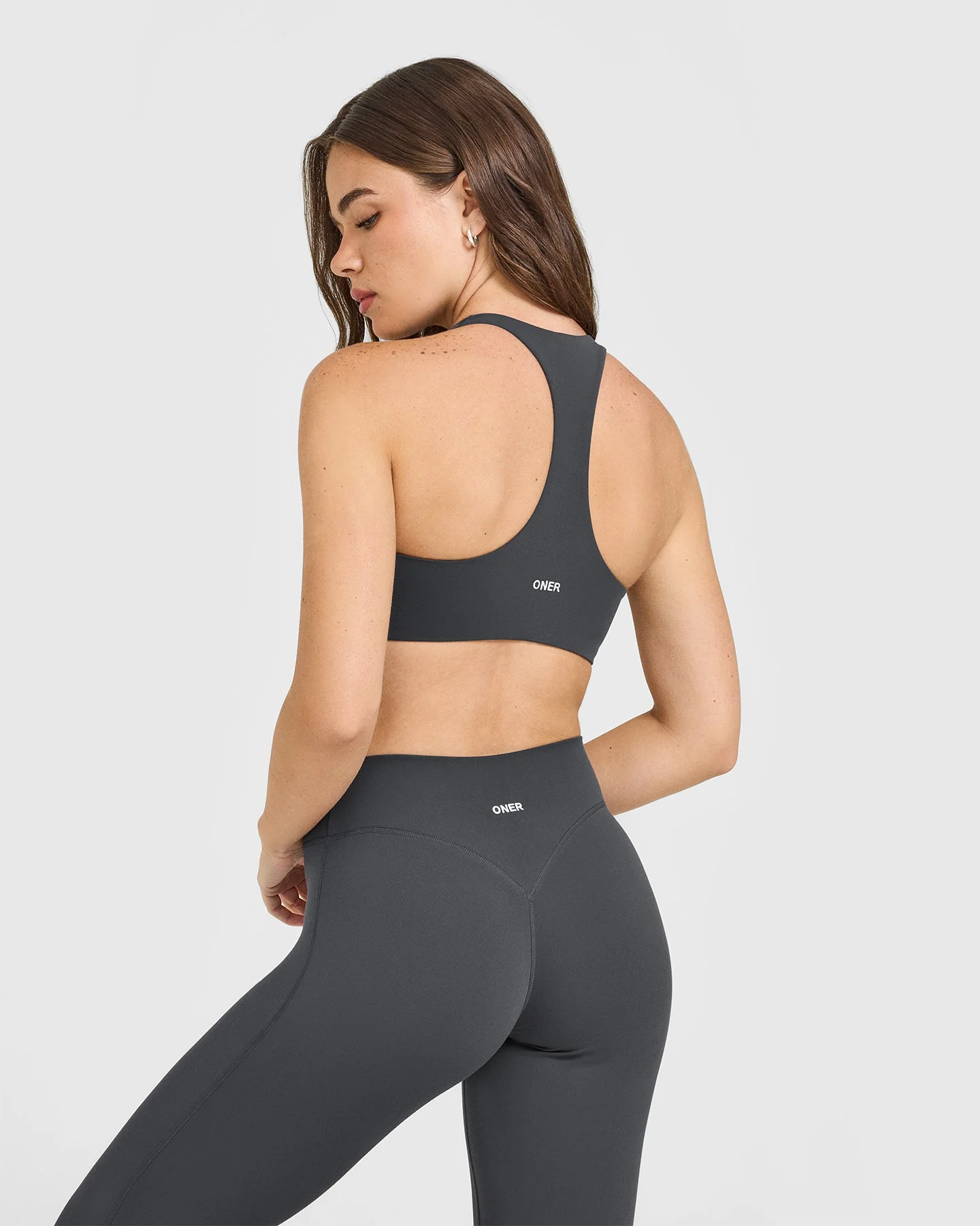 SoftMotion™ Bralette with White Logo | Coal - Image 2