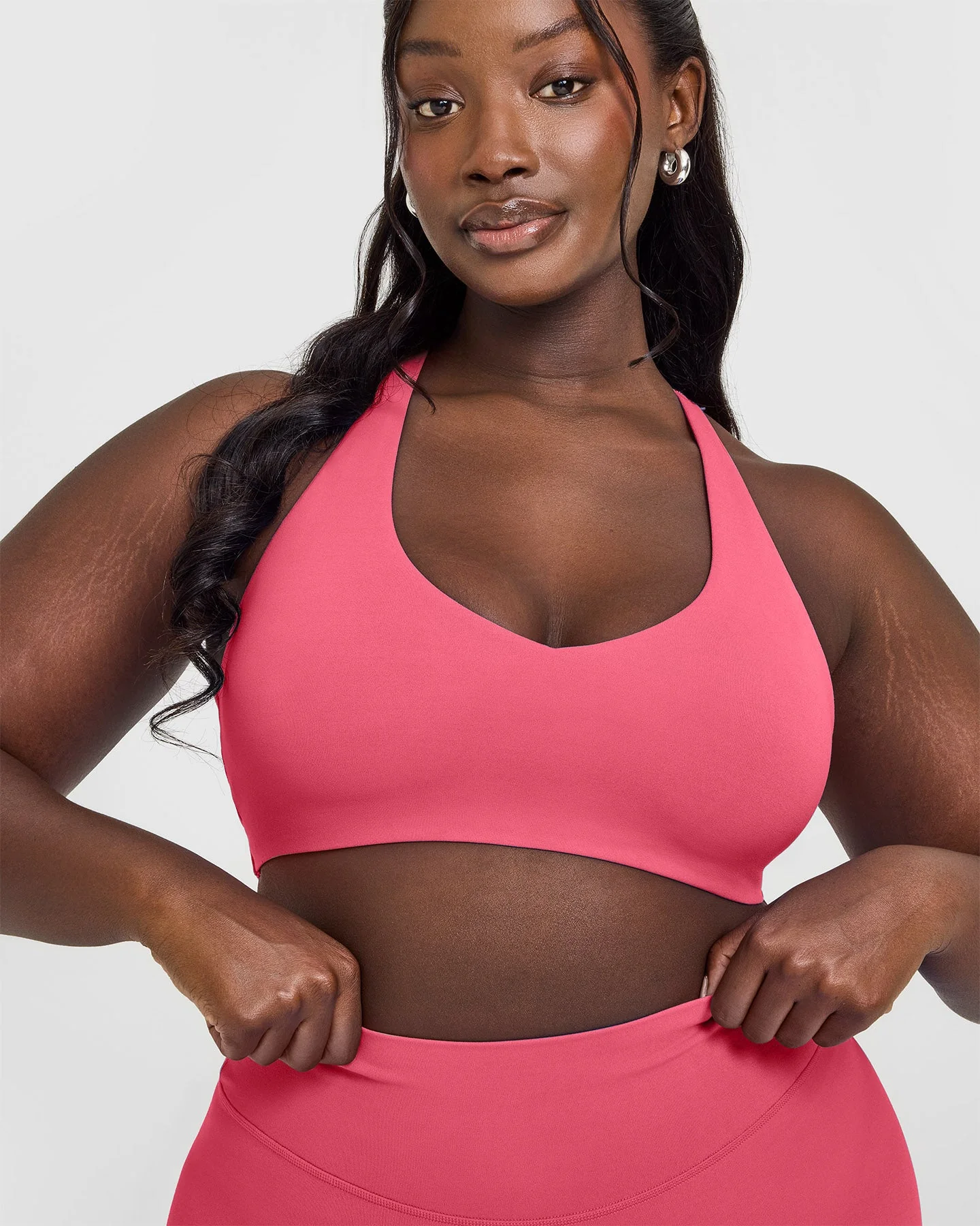 SoftMotion™ Bralette with White Logo | Dark Velvet Pink - Image 5