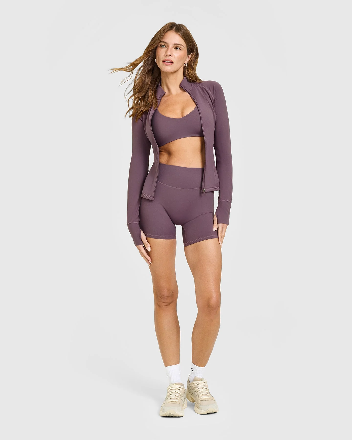 SoftMotion™ Bralette with White Logo | Vintage Purple - Image 3