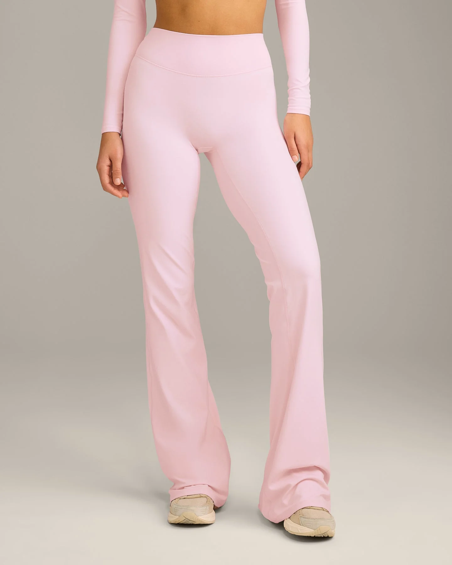 SoftMotion™ Flared Bottoms with Grey Logo | Soft Girl Pink - Image 2