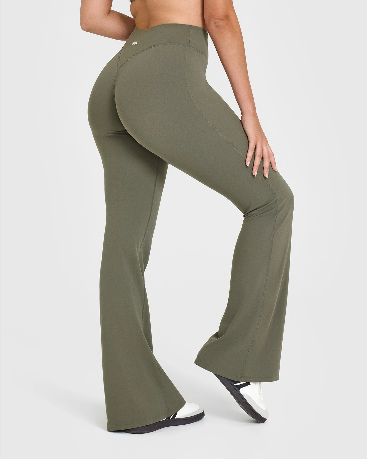 SoftMotion™ Flared Bottoms with White Logo | Alpine Green