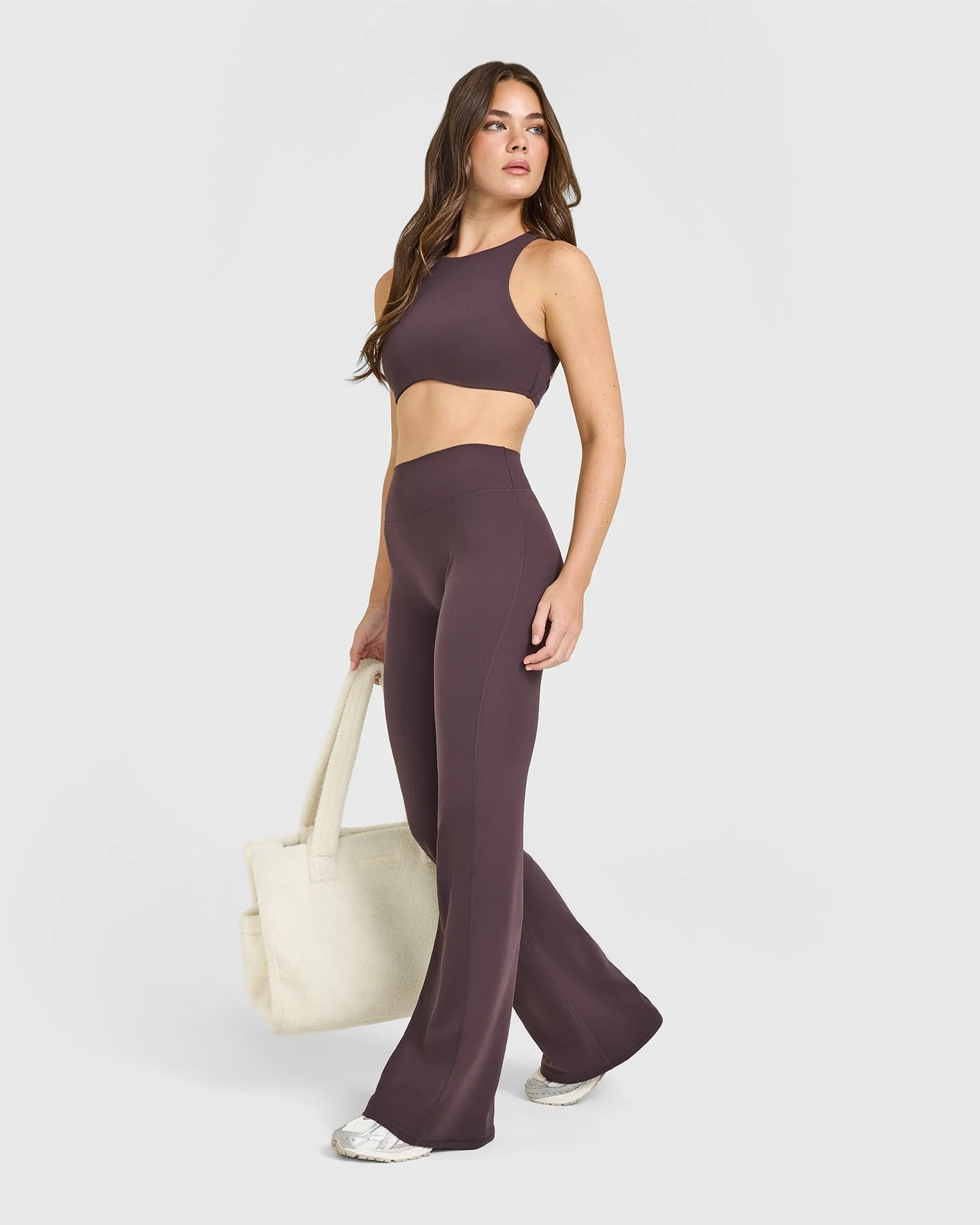SoftMotion™ Flared Bottoms with White Logo | Dark Umber Brown - Image 3