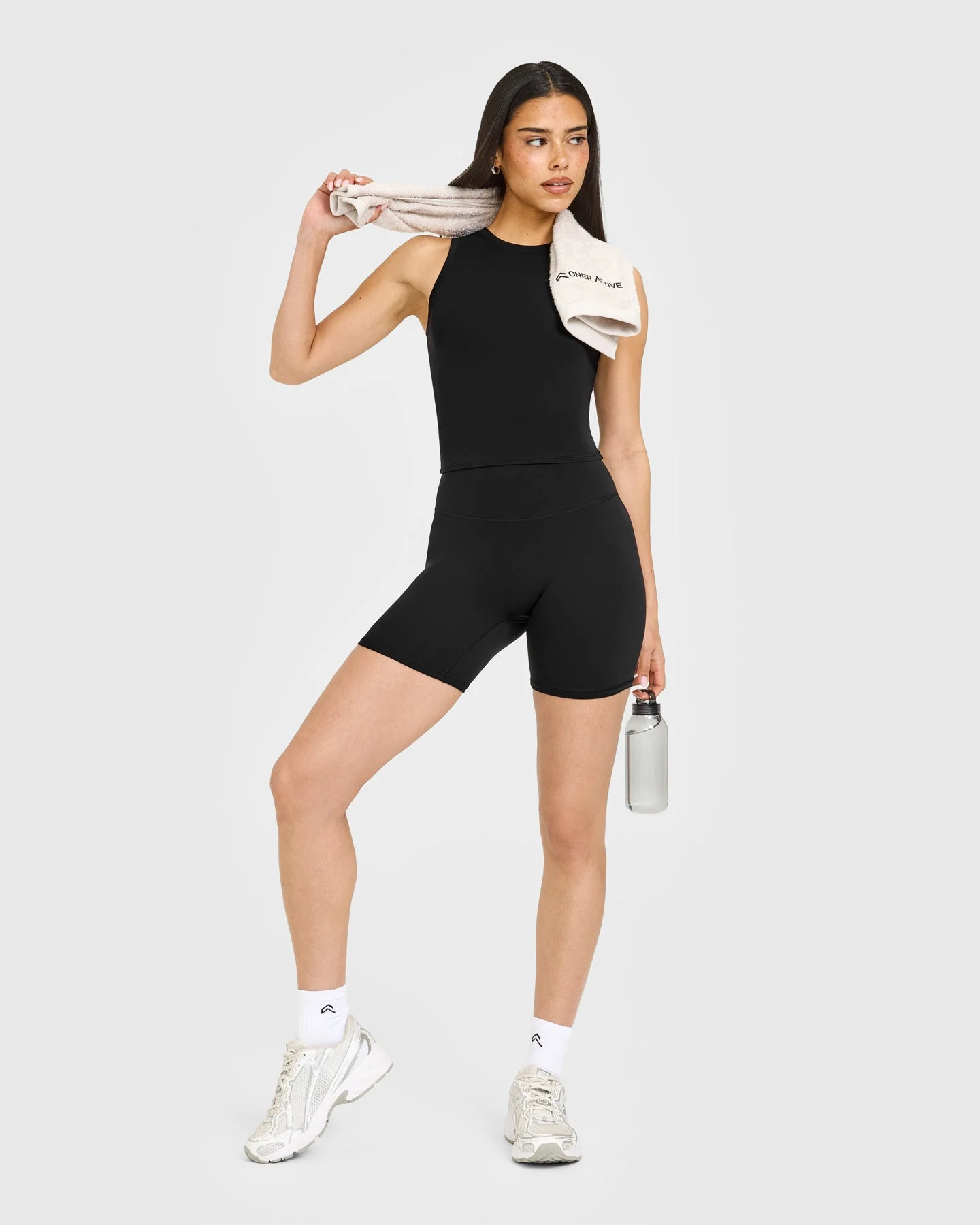 SoftMotion™ High Neck Mid Vest with White Logo | Black - Image 3