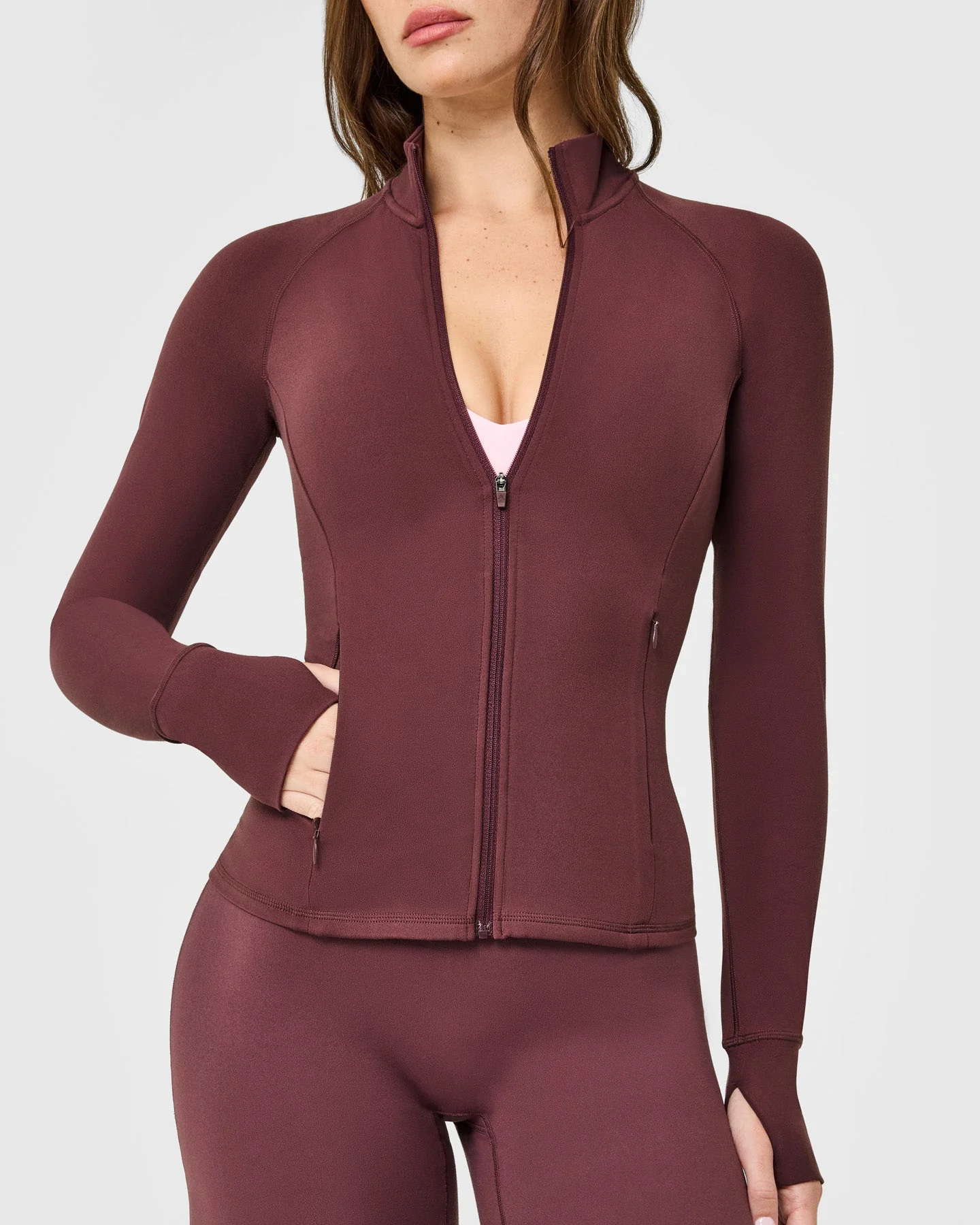 SoftMotion™ Jacket with White Logo | Velvet Mocha - Image 6