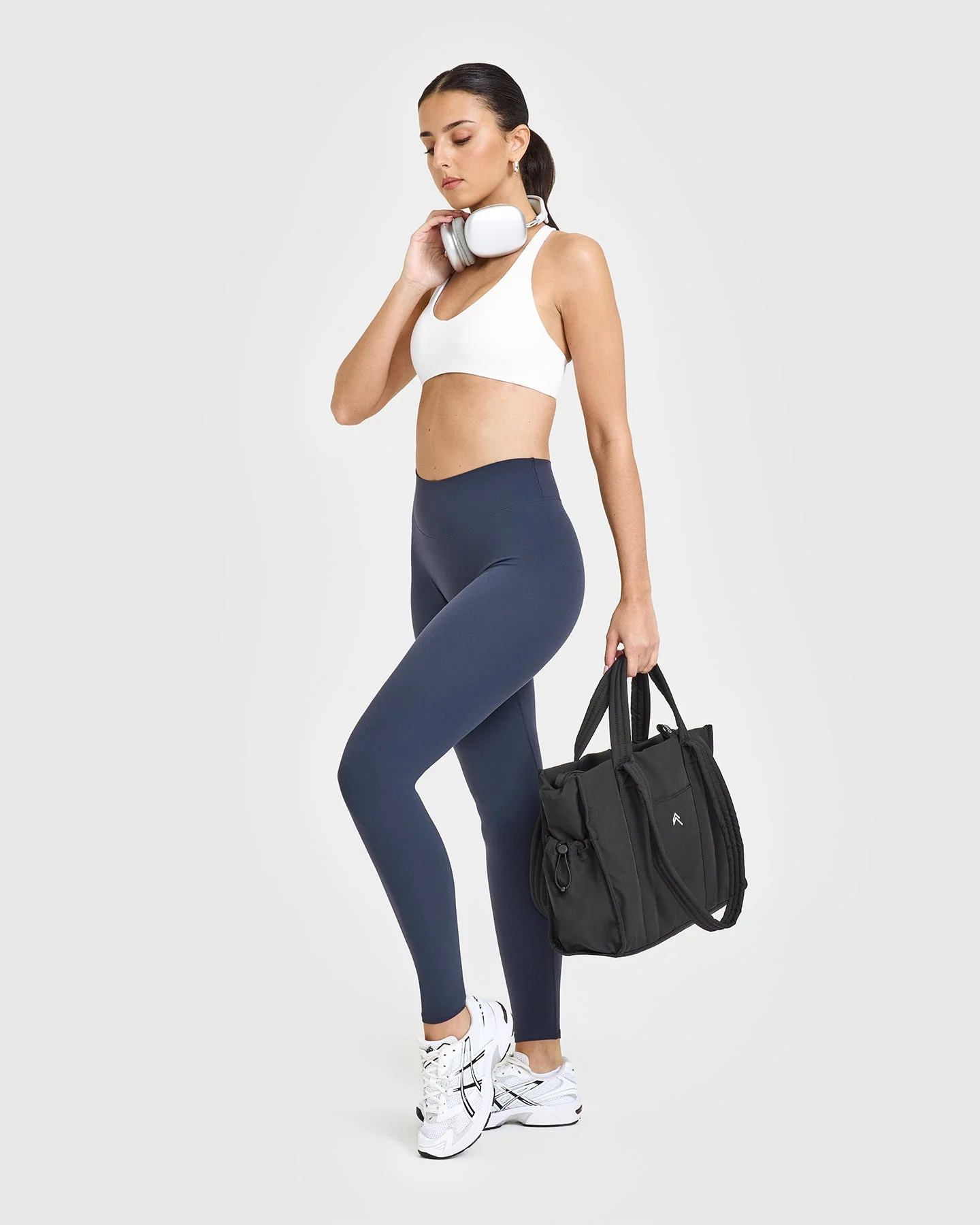SoftMotion™ Leggings with White Logo | True Blue - Image 3