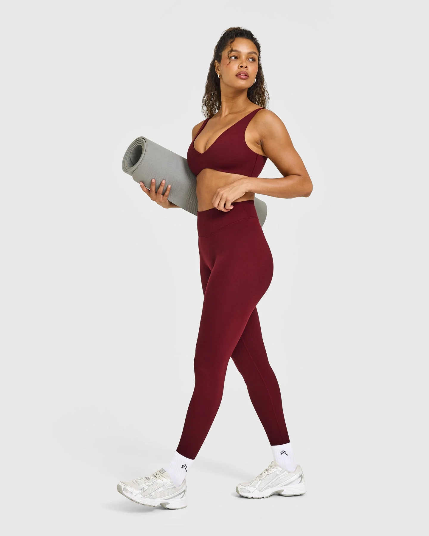 SoftMotion™ Scoop Back Bralette with White Logo | Light Rosewood - Image 3