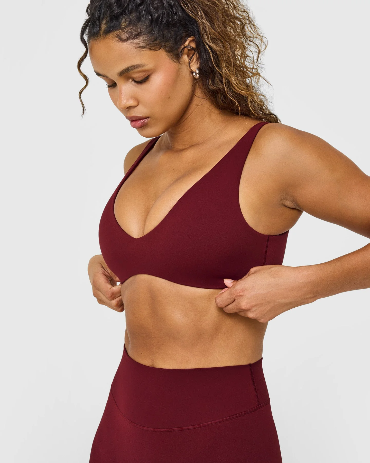 SoftMotion™ Scoop Back Bralette with White Logo | Light Rosewood - Image 5
