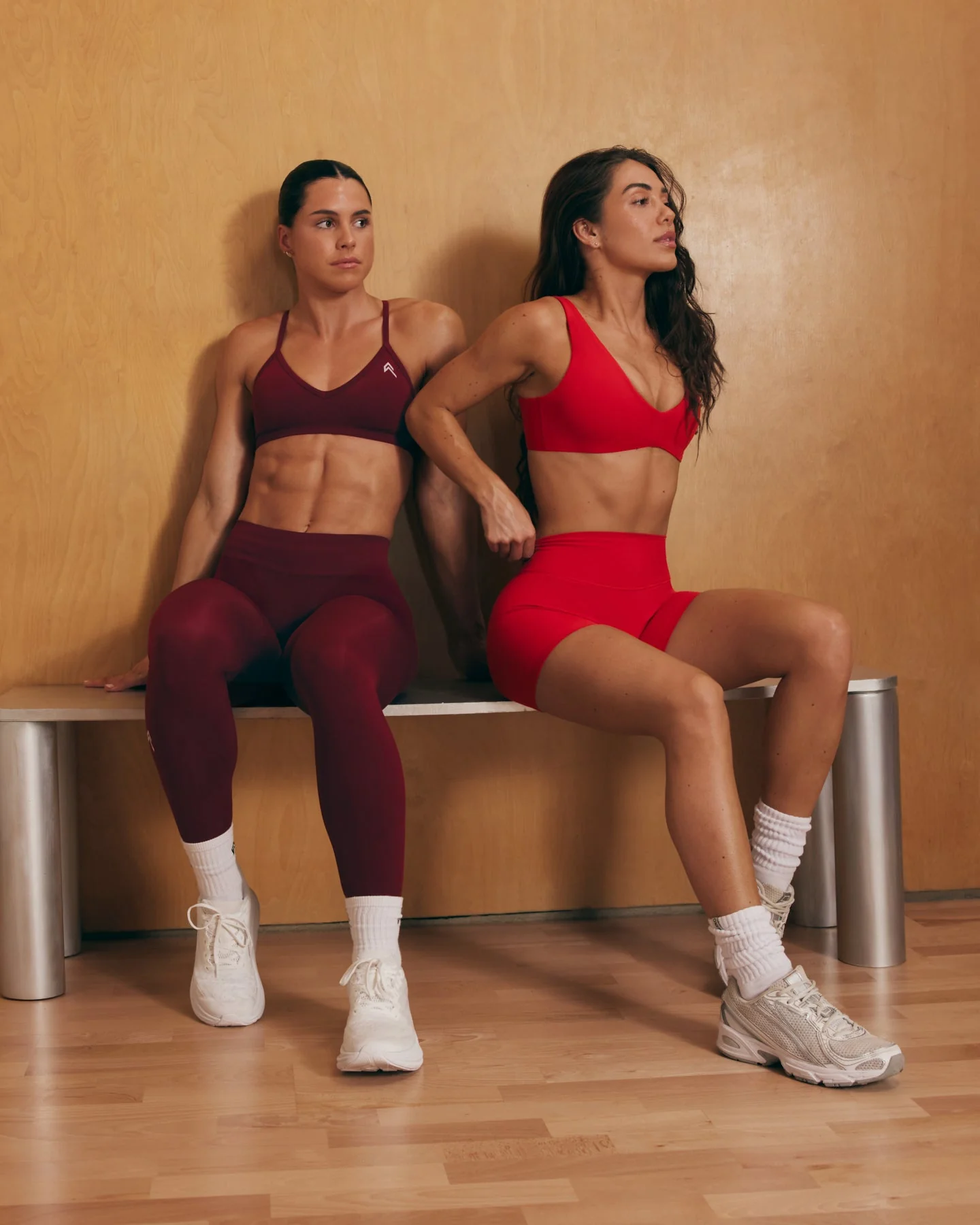 SoftMotion™ Scoop Back Bralette with White Logo | Light Toasted Red - Image 2