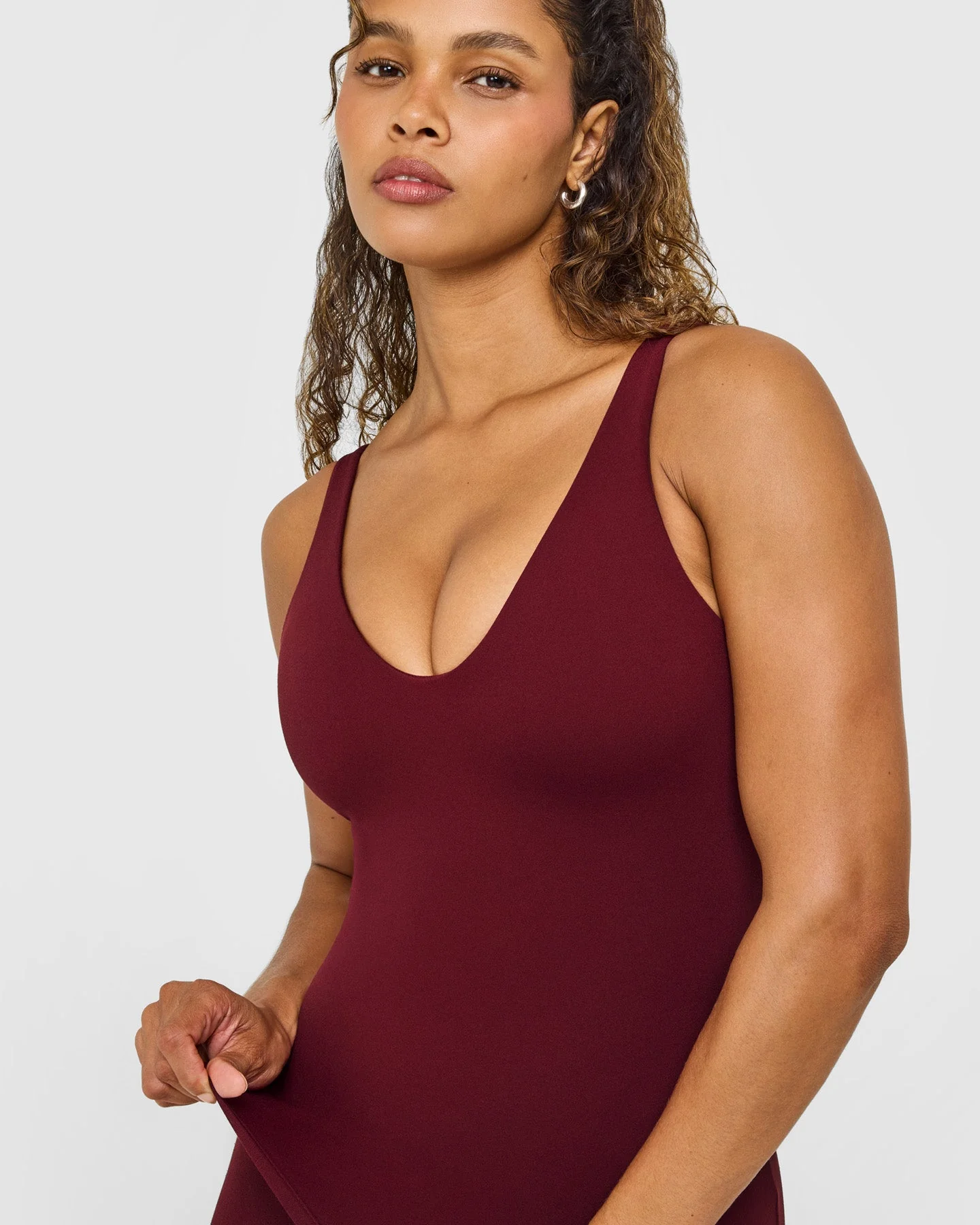 SoftMotion™ Scoop Neck Vest with White Logo | Light Rosewood - Image 2