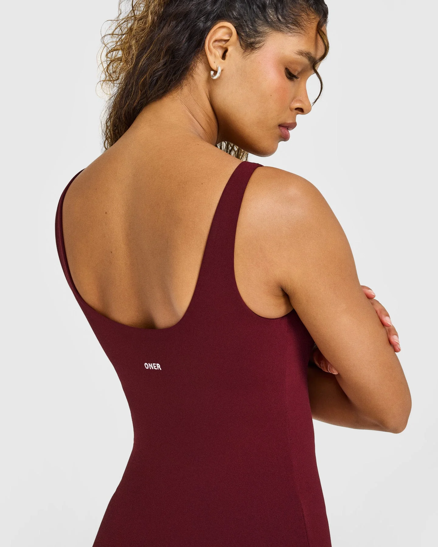 SoftMotion™ Scoop Neck Vest with White Logo | Light Rosewood - Image 6