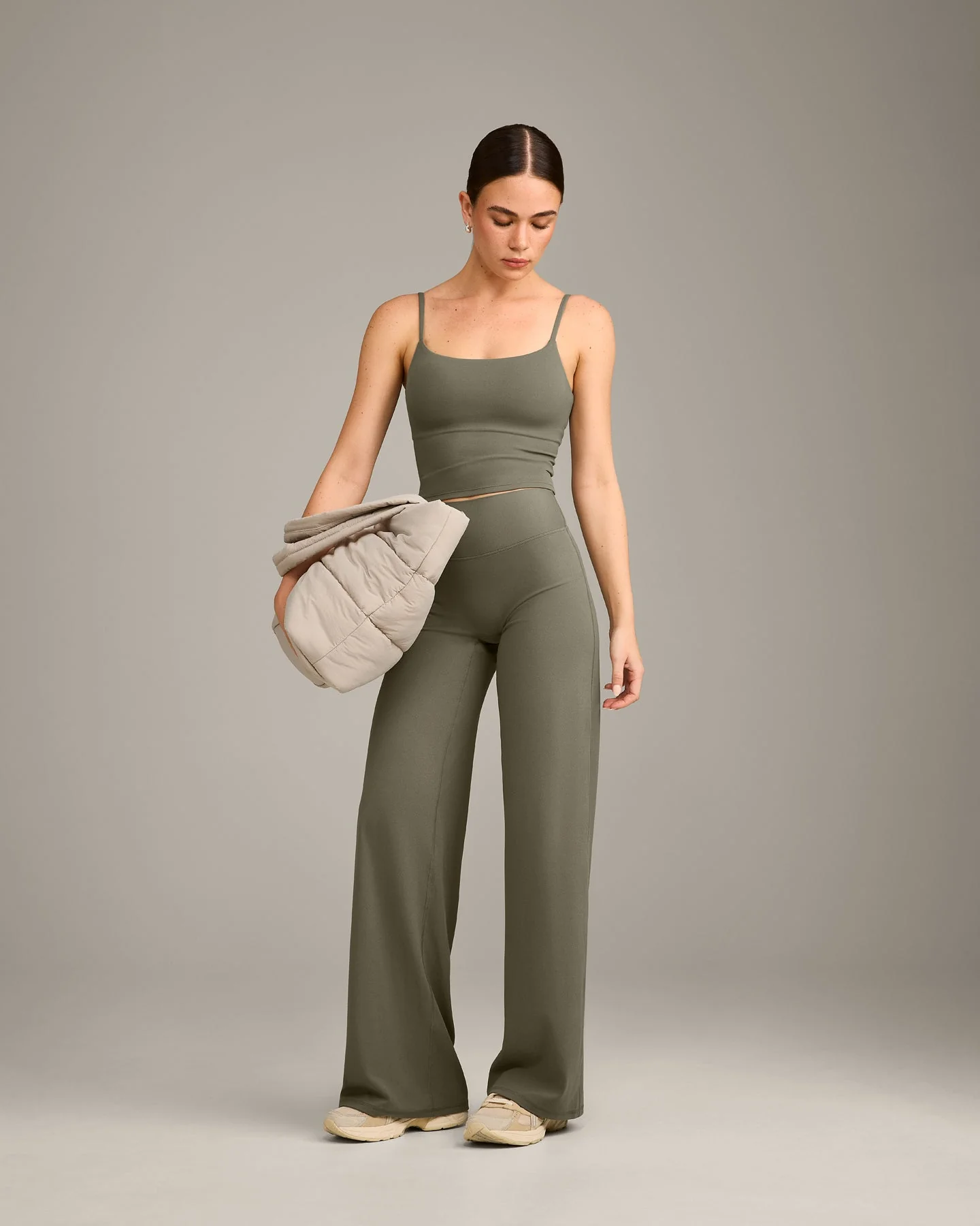 SoftMotion™ Straight Leg Bottoms with Grey Logo | Alpine Green - Image 3