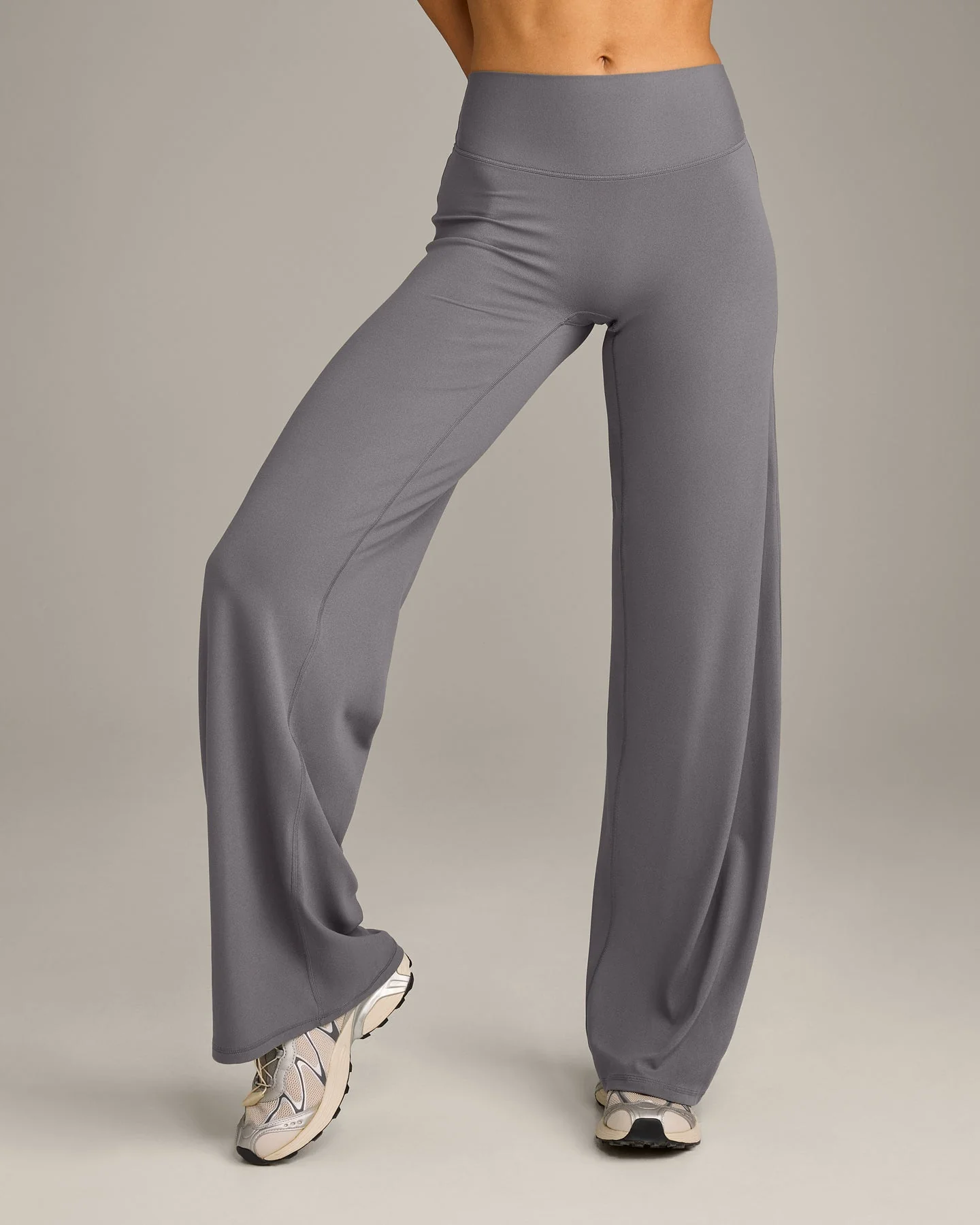 SoftMotion™ Straight Leg Bottoms with Grey Logo | Ash Grey - Image 2