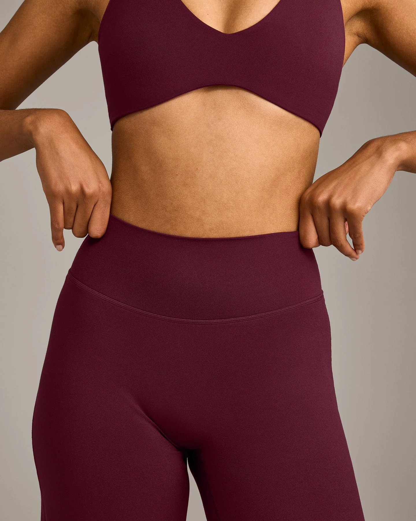 SoftMotion™ Straight Leg Bottoms with Grey Logo | Cherry Lacquer Purple - Image 5