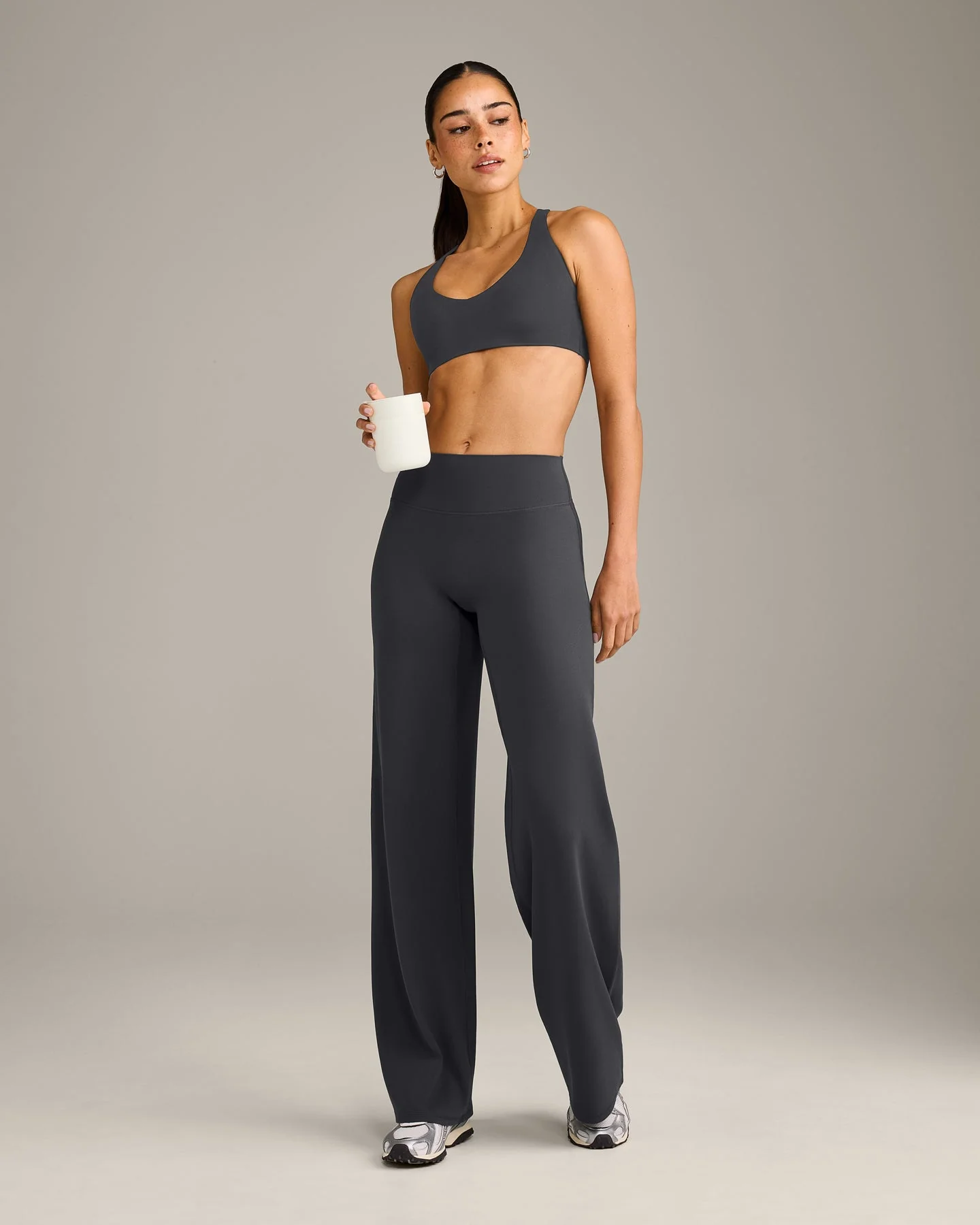 SoftMotion™ Straight Leg Bottoms with Grey Logo | Coal - Image 3