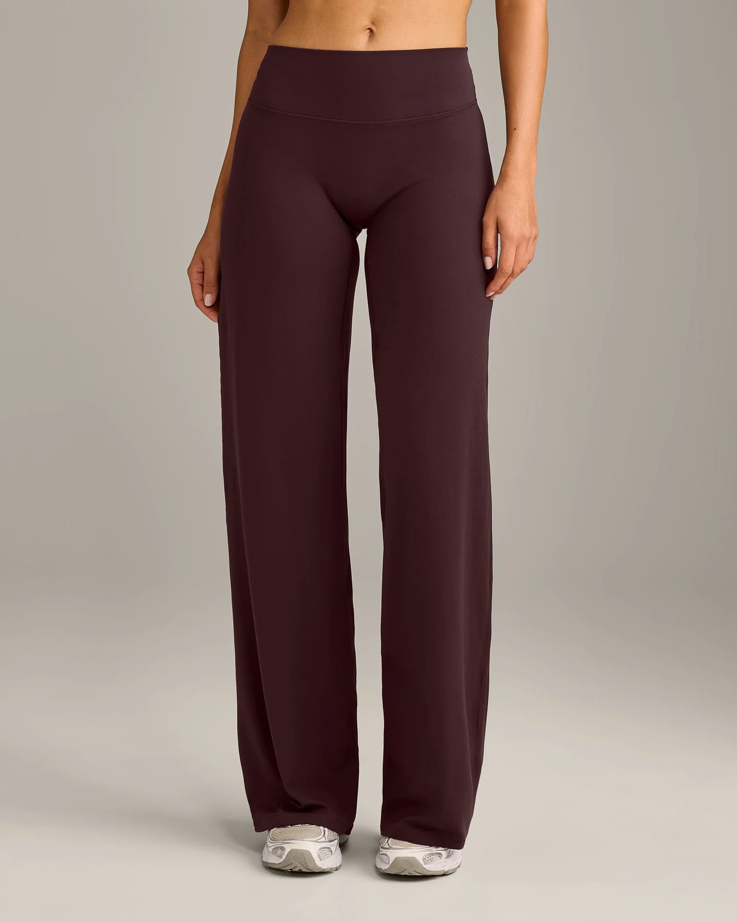 SoftMotion™ Straight Leg Bottoms with Grey Logo | Plum Brown - Image 2