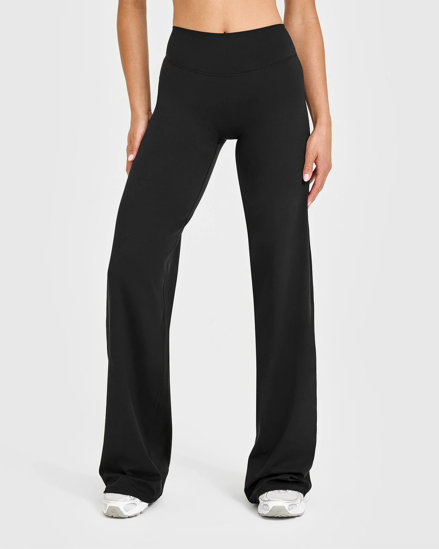 SoftMotion™ Straight Leg Bottoms with White Logo | Black - Image 2